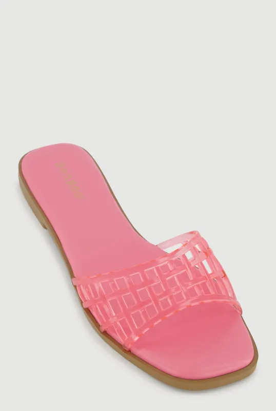 Jelly Band Slide Sandals sold by Rainbow