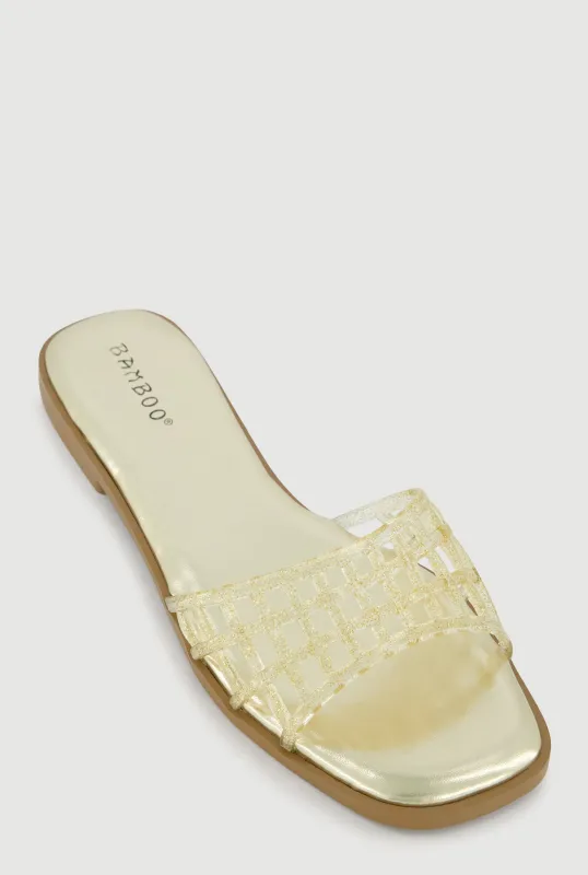 Jelly Band Slide Sandals sold by Rainbow