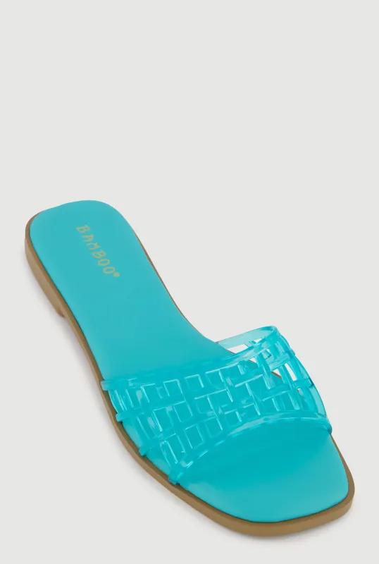 Jelly Band Slide Sandals sold by Rainbow