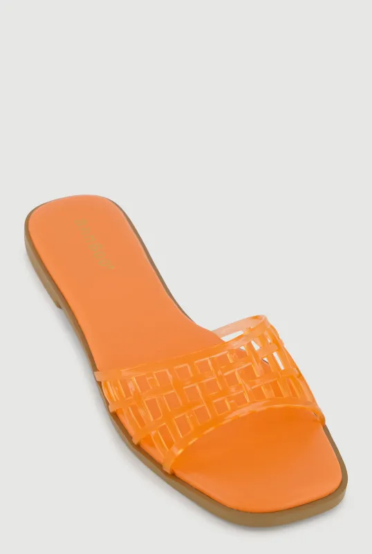 Jelly Band Slide Sandals sold by Rainbow