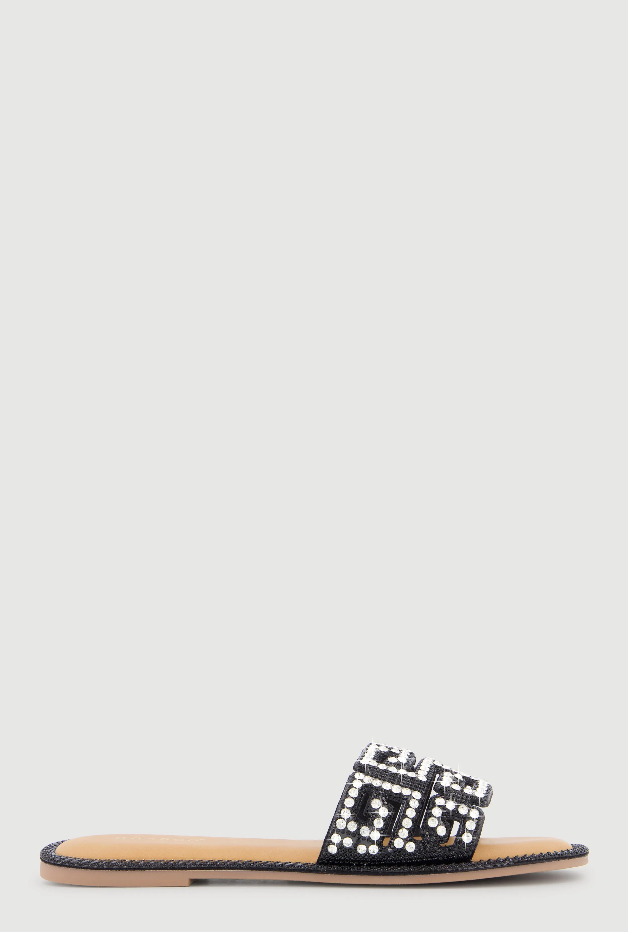 Rhinestone Greek Key Band Slide Sandals sold by Rainbow product image thumbnail 2