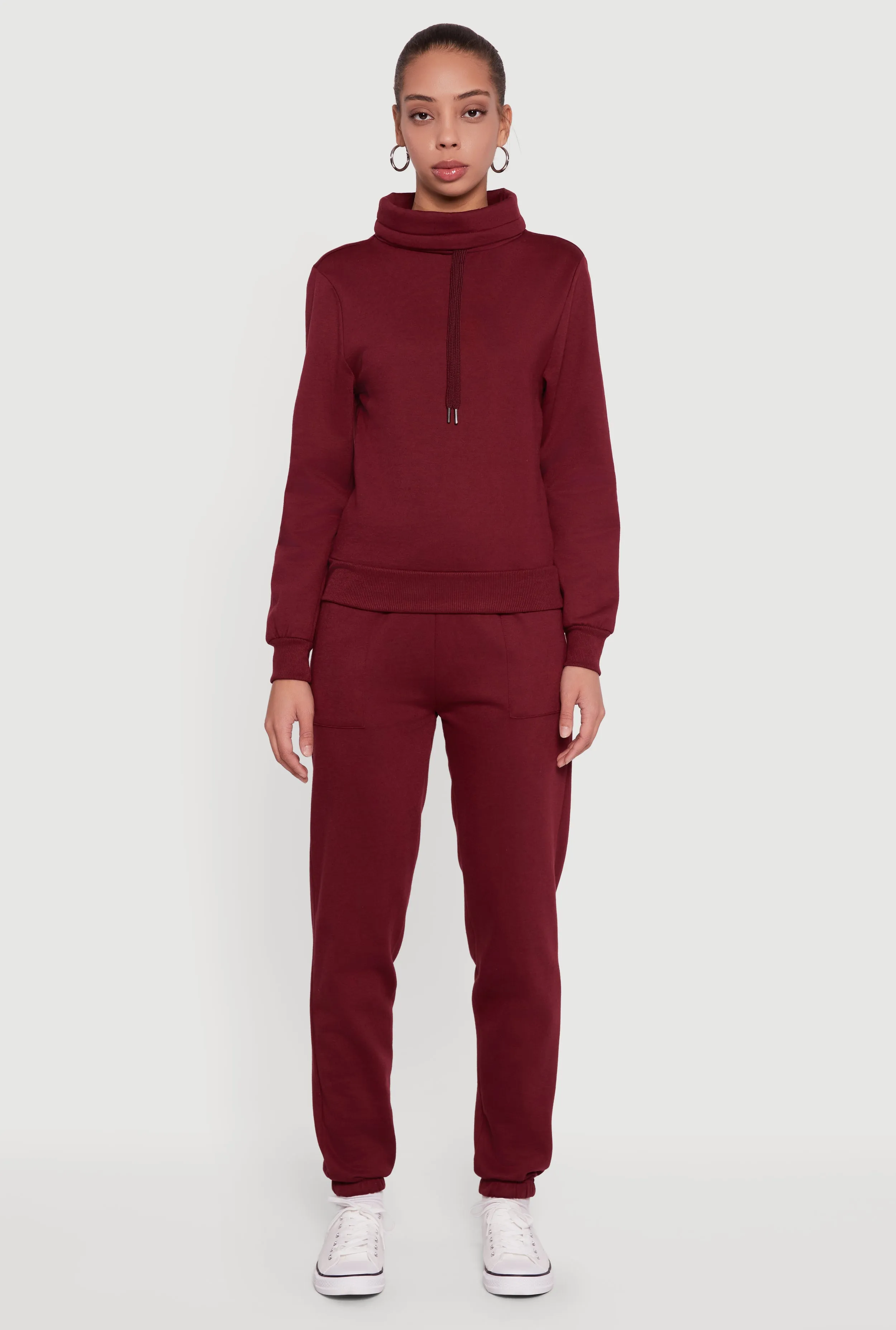 Drawstring Funnel Neck Pullover Sweatshirt sold by Rainbow product image thumbnail 3