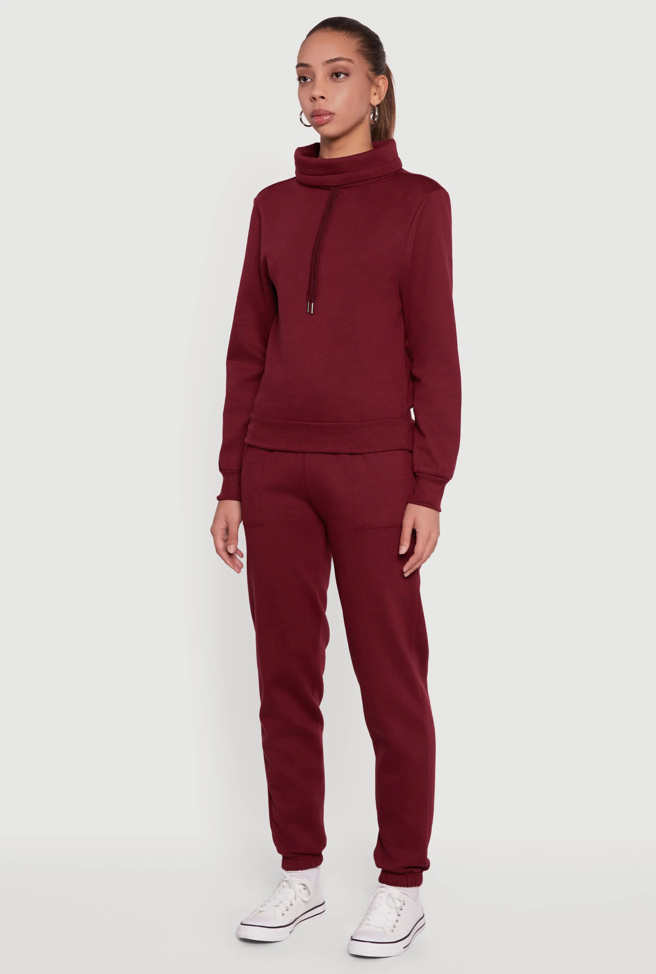 Drawstring Funnel Neck Pullover Sweatshirt sold by Rainbow product image thumbnail 5