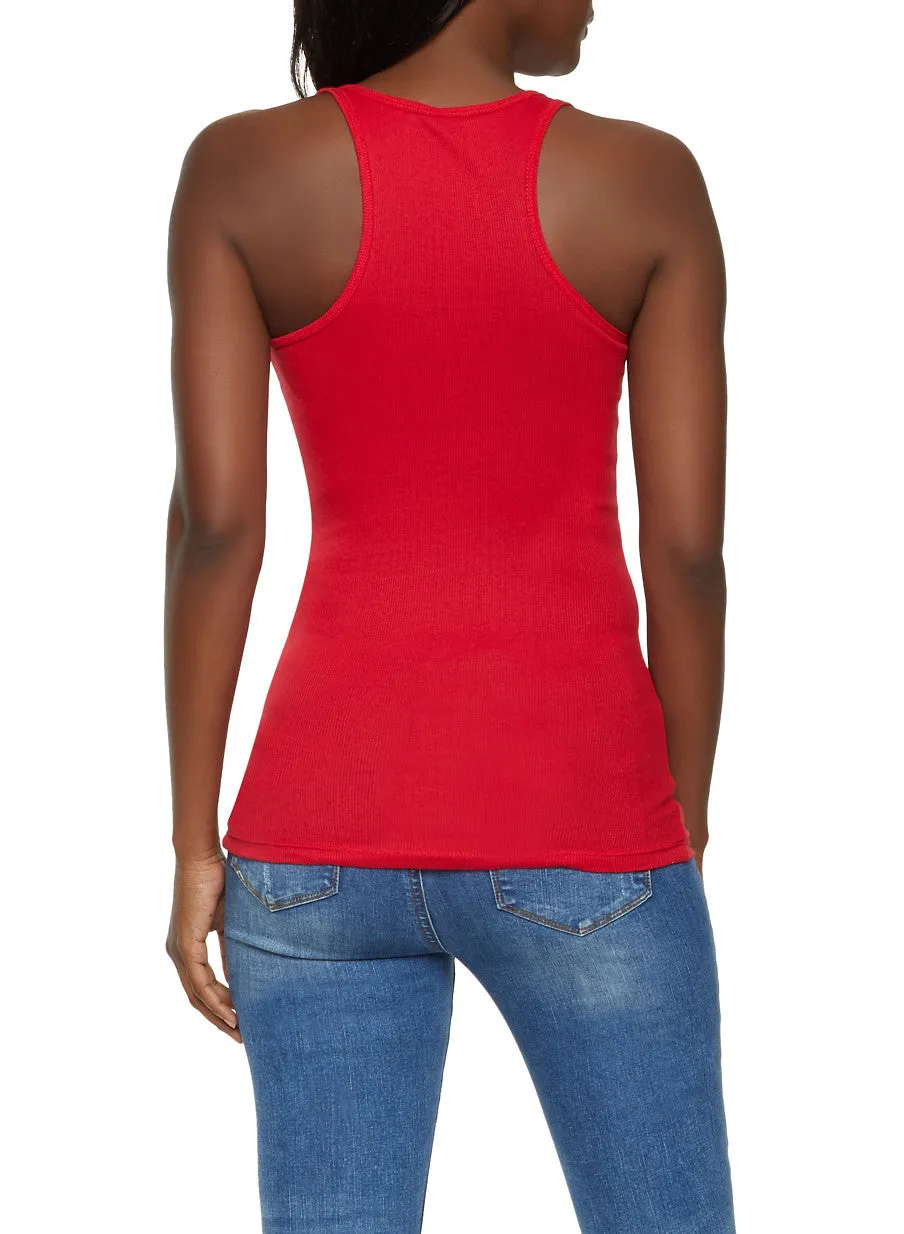 Ribbed Racerback Tank Top sold by Rainbow product image thumbnail 2