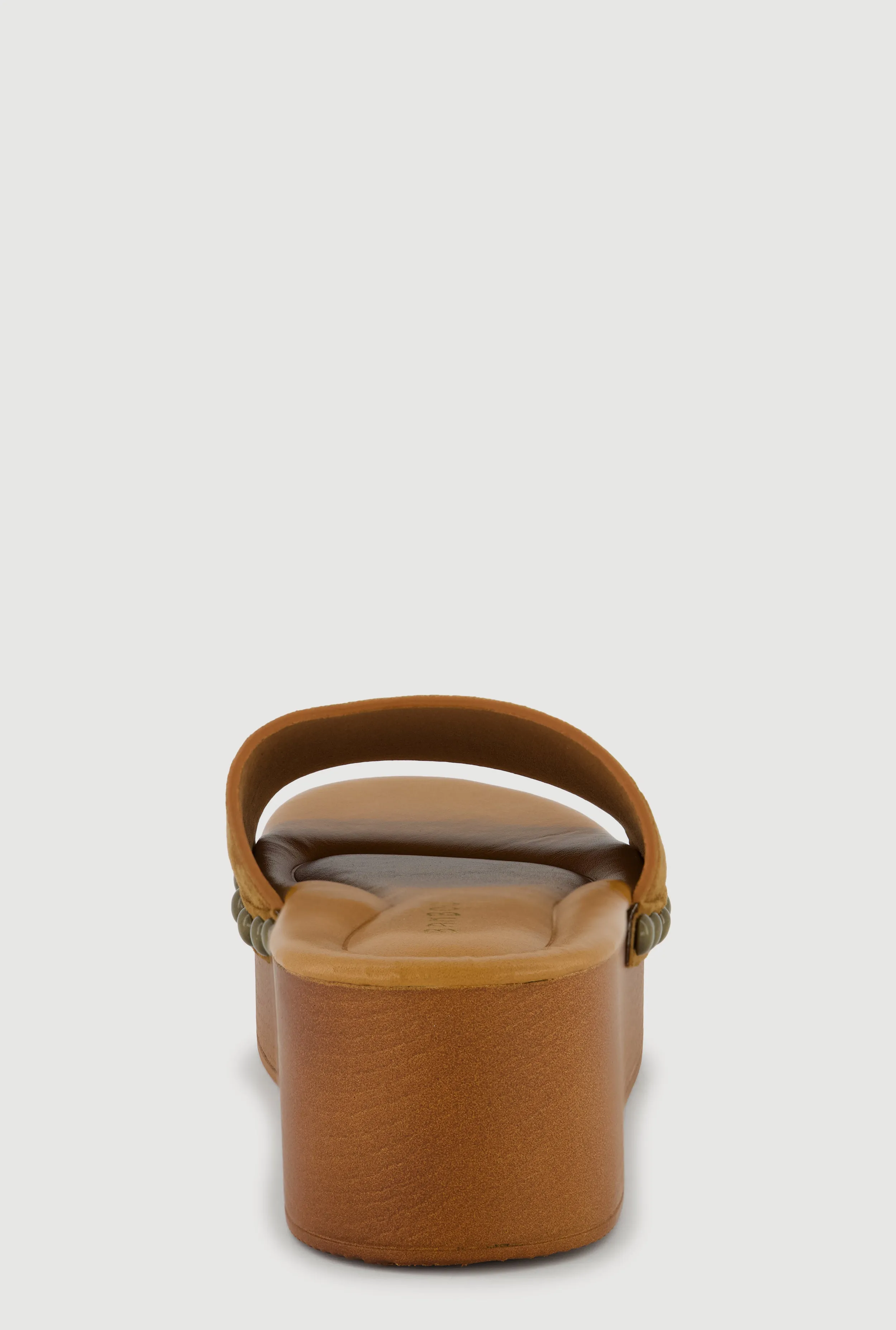 Metallic Studded Trim Open Toe Platform Sandals sold by Rainbow product image thumbnail 3