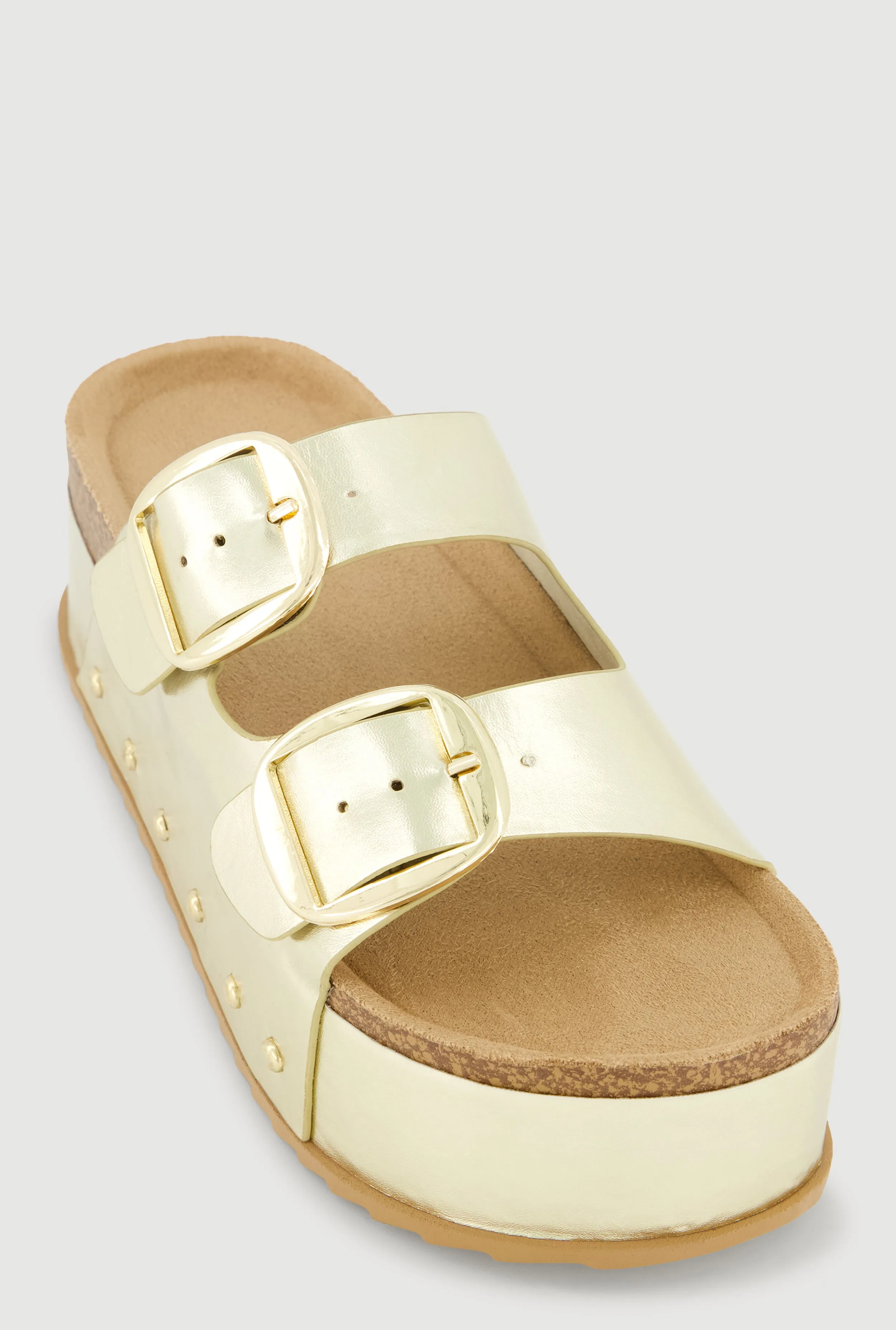 Double Band Platform Footbed Sandals sold by Rainbow product image thumbnail 3