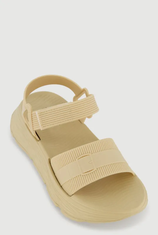Velcro Ankle Strap Platform Sandals sold by Rainbow