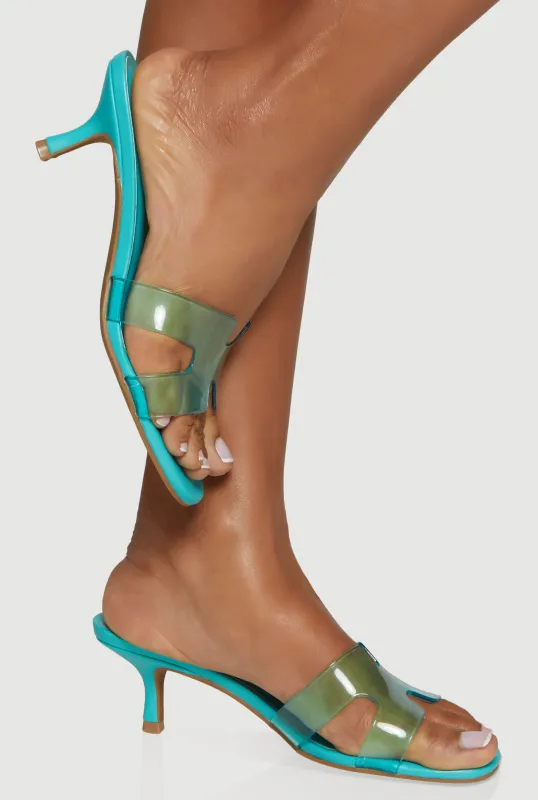 H Band Open Toe Mid Heel Sandals sold by Rainbow