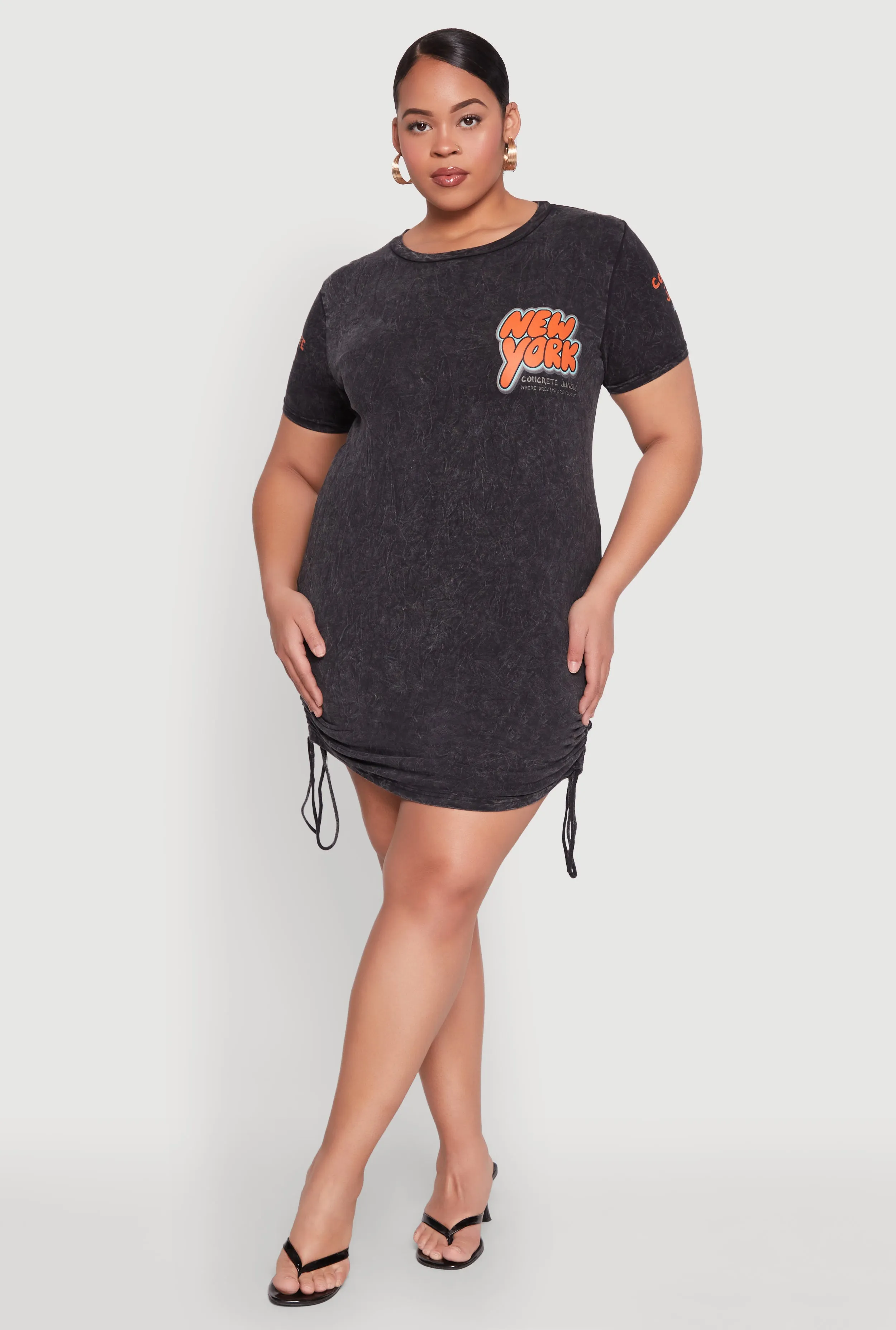 Plus Size New York Concrete Jungle Graphic T Shirt Dress sold by Rainbow product image thumbnail 2