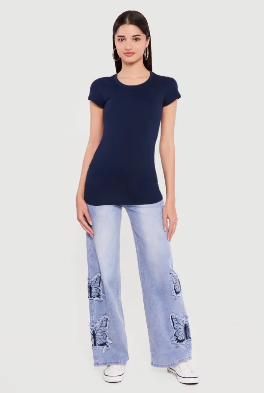 Basic Crew Neck Short Sleeve T-Shirt sold by Rainbow