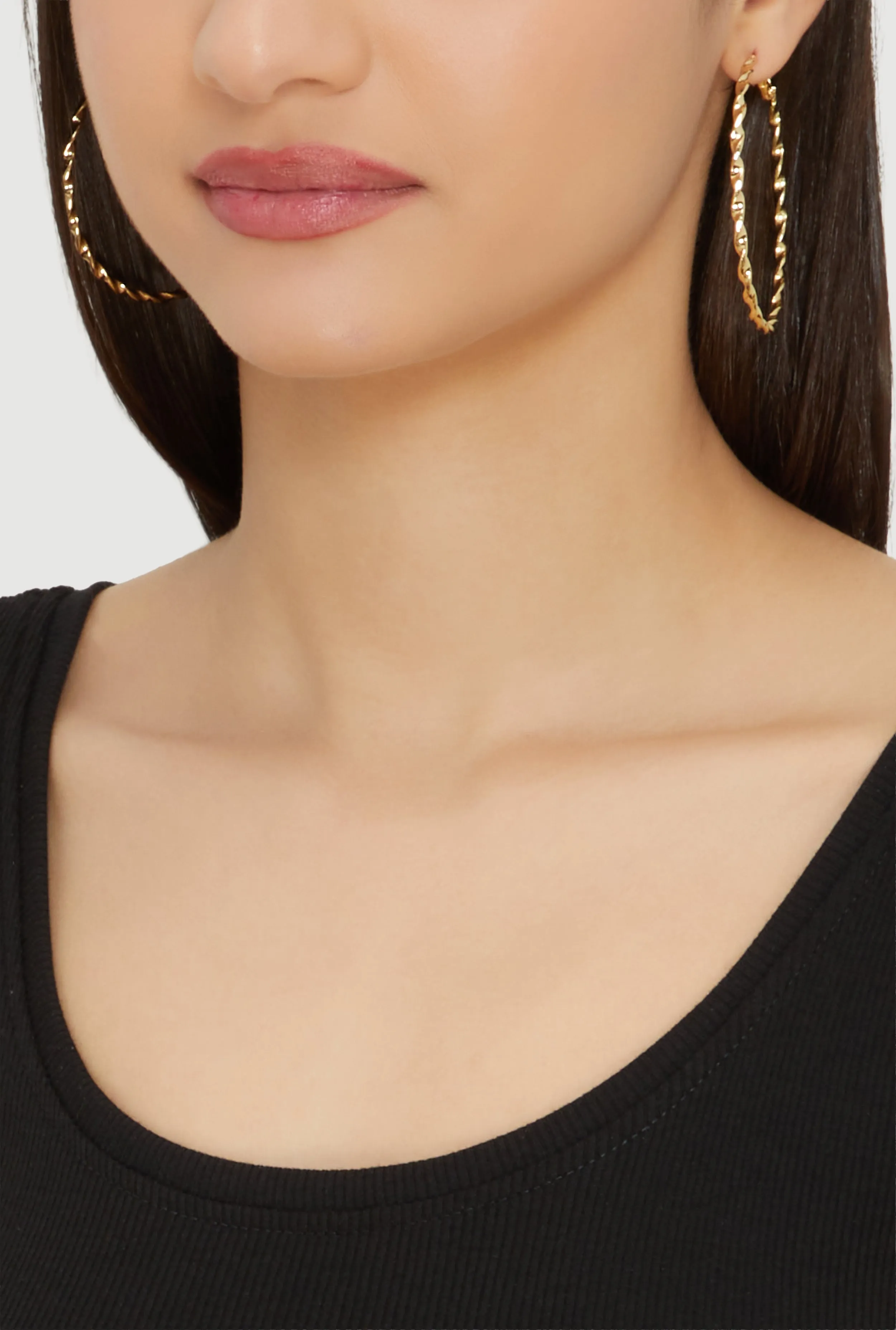 Metallic Assorted Hoop and Rhinestone Stud Earrings Set of 9 sold by Rainbow product image thumbnail 2