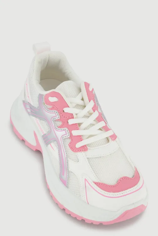 Lace Up Chunky Athletic Sneakers sold by Rainbow