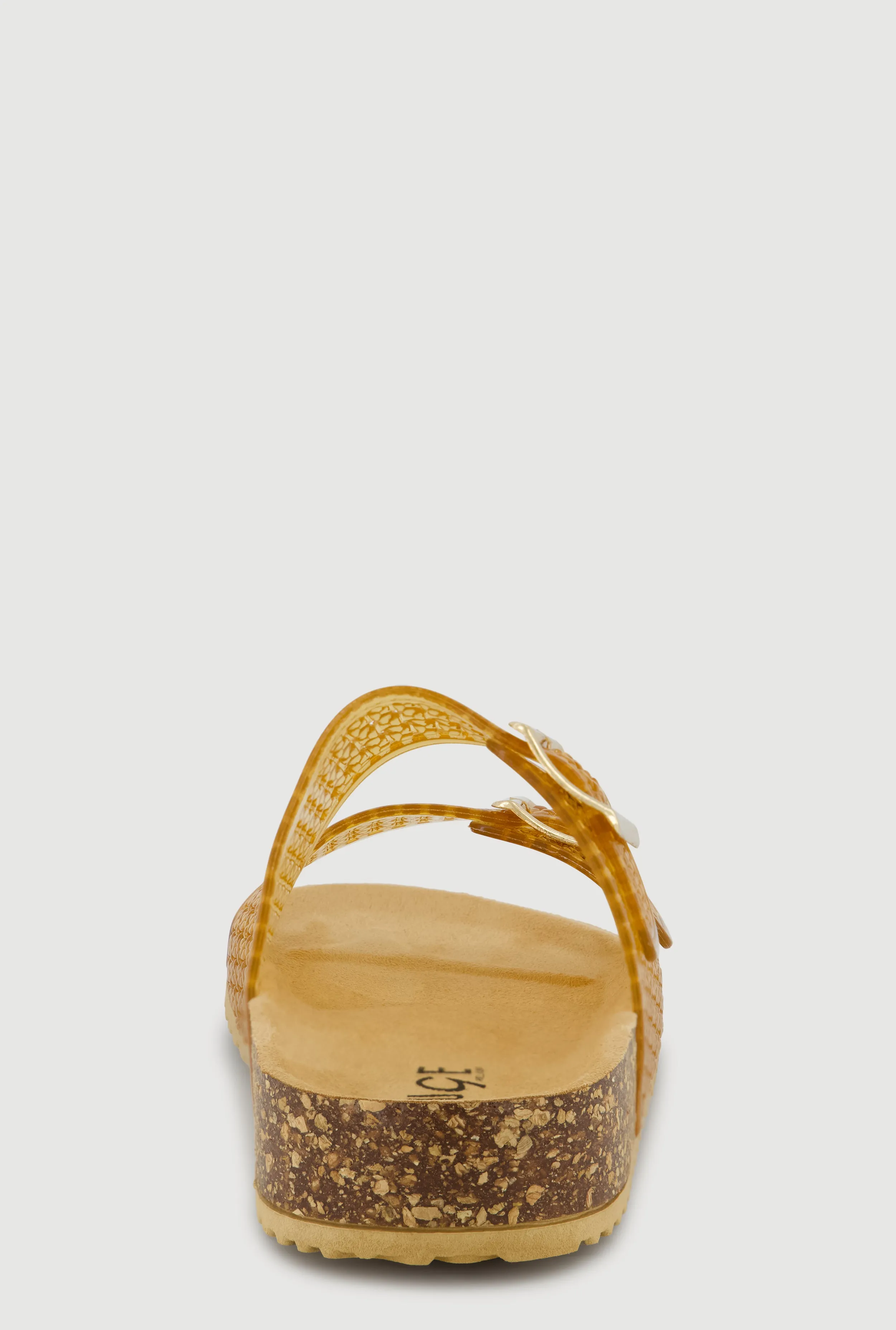 Jelly Double Buckle Band Footbed Sandals sold by Rainbow product image thumbnail 3