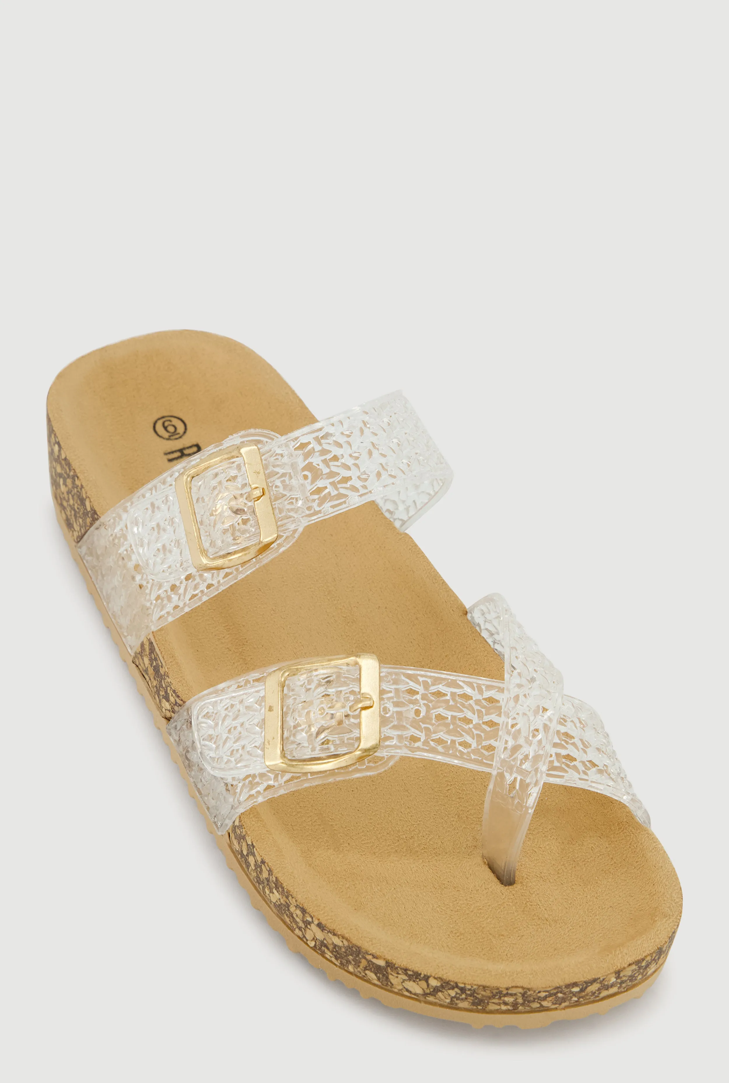 Jelly Toe Loop Buckle Detail Footbed Sandals sold by Rainbow product image thumbnail 4