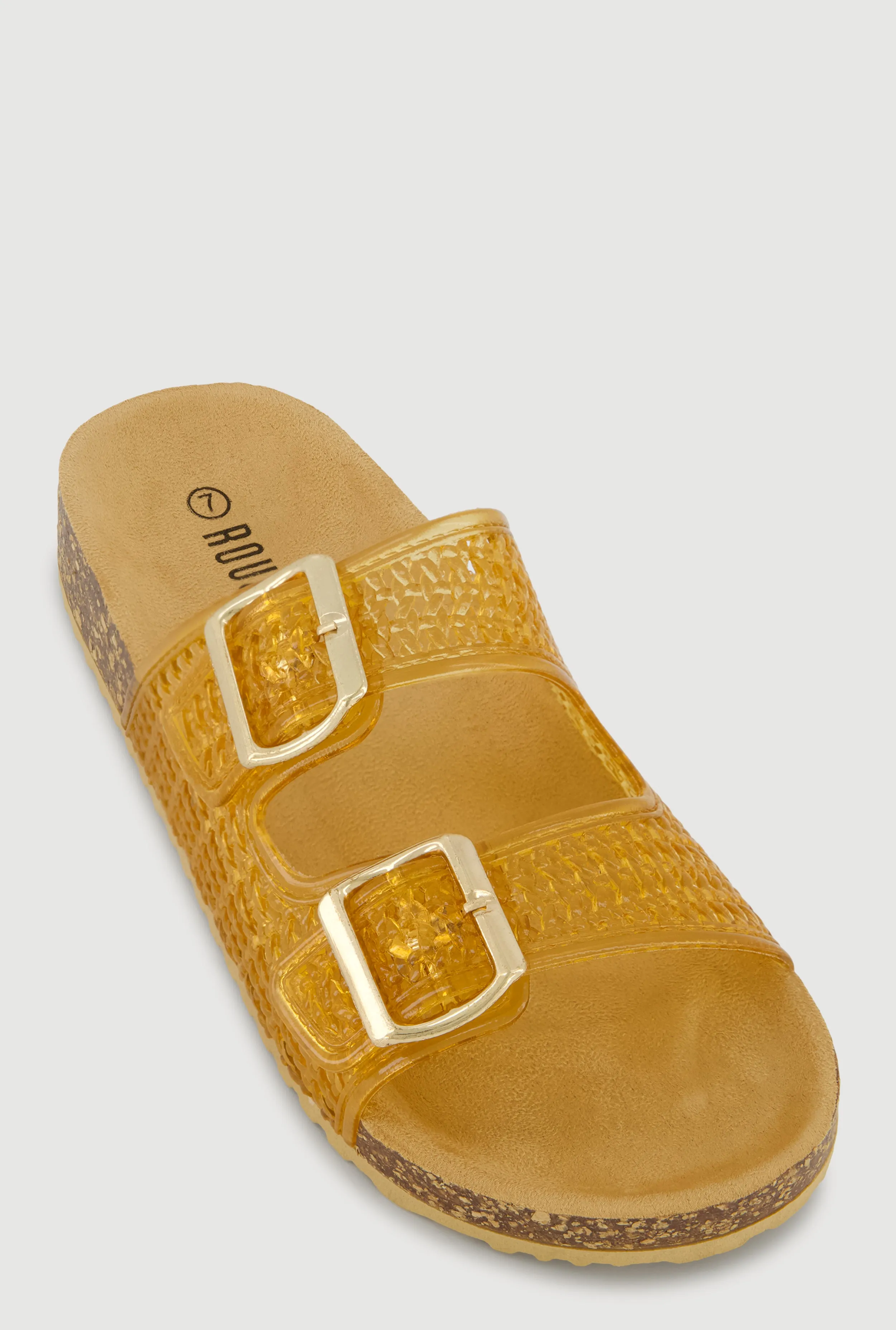 Jelly Double Buckle Band Footbed Sandals sold by Rainbow product image thumbnail 4