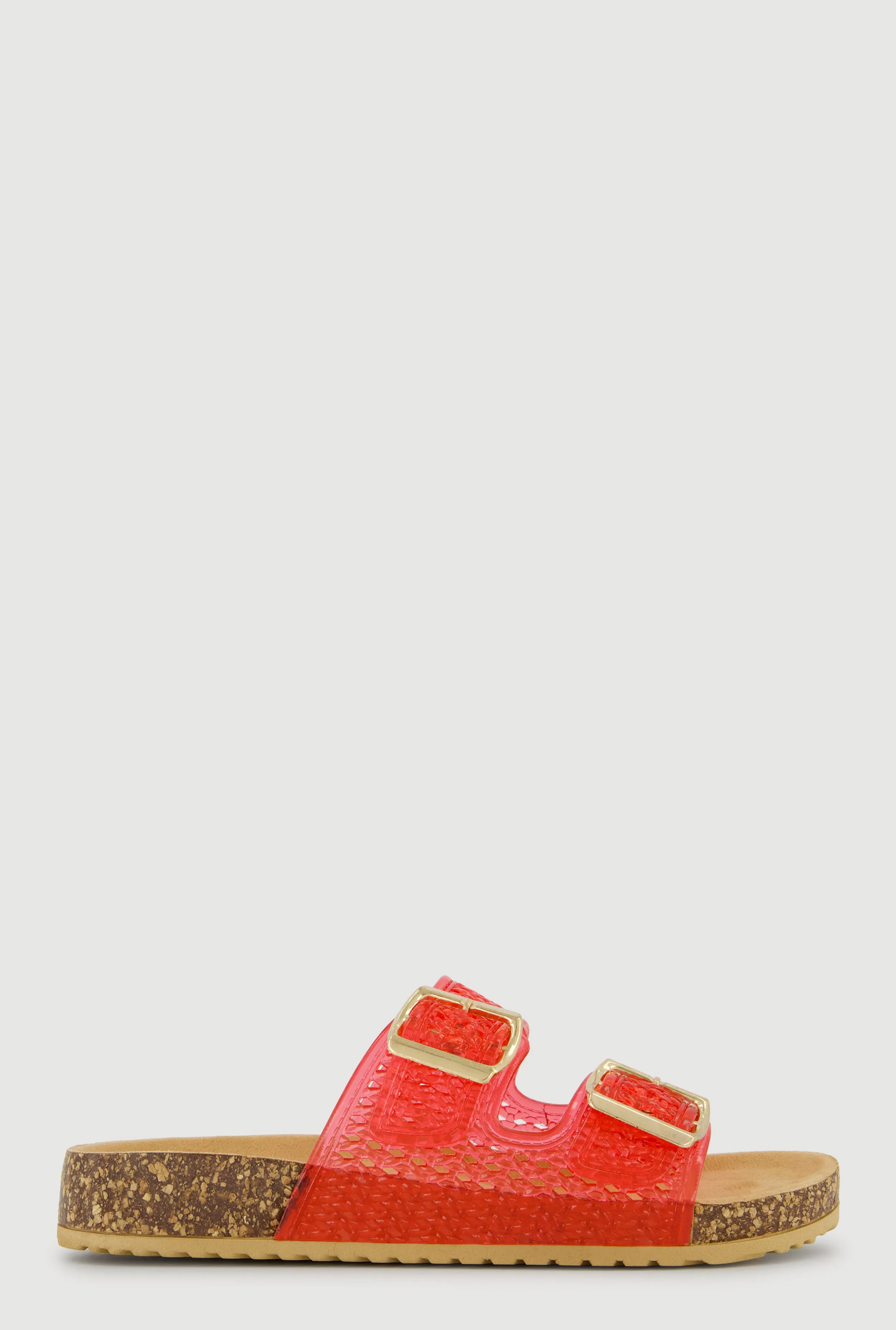 Jelly Double Buckle Band Footbed Sandals sold by Rainbow product image thumbnail 2