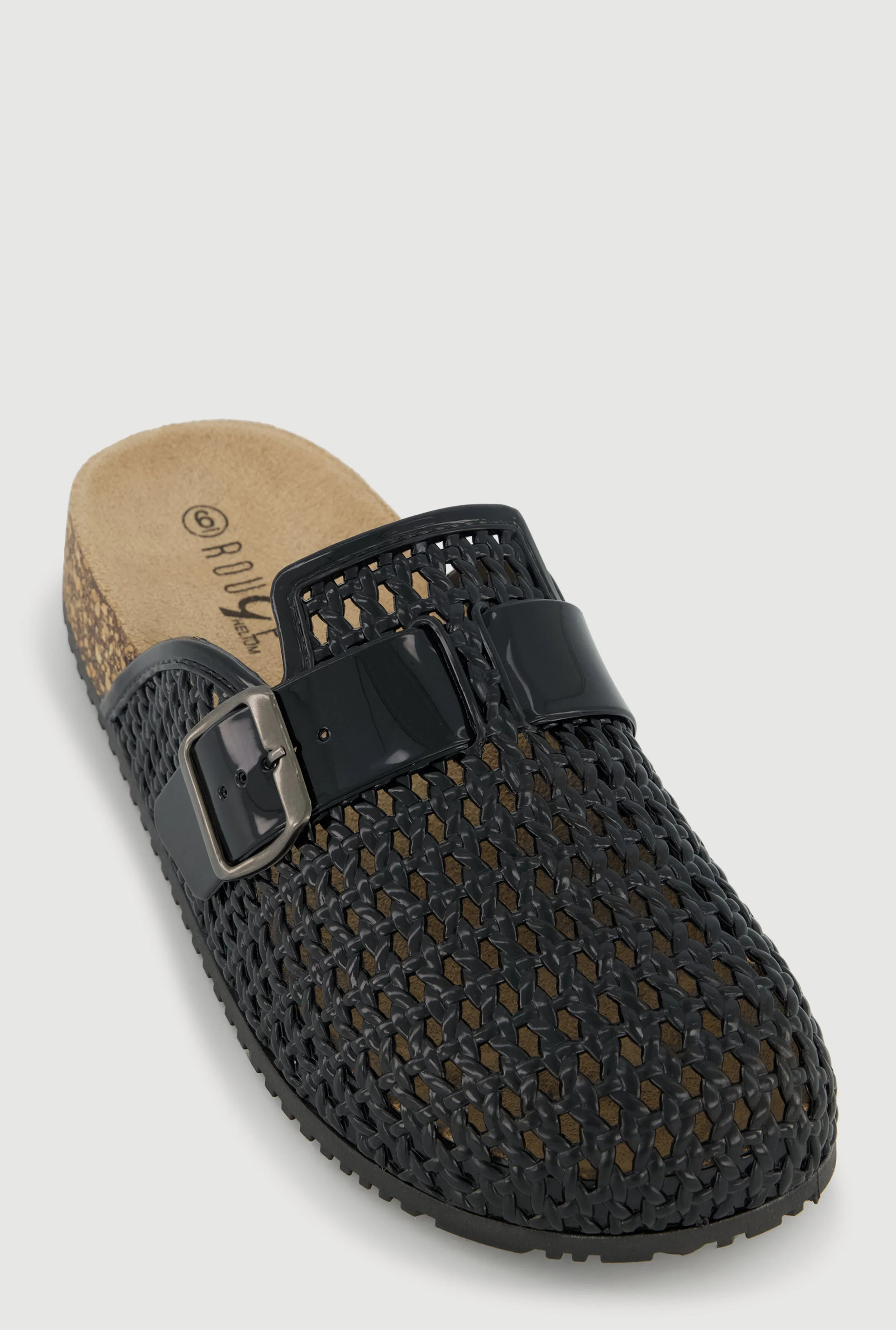 Jelly Buckle Detail Footbed Clogs sold by Rainbow