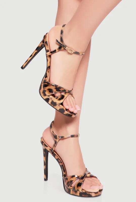 Criss Cross Ankle Strap Stiletto Sandals sold by Rainbow