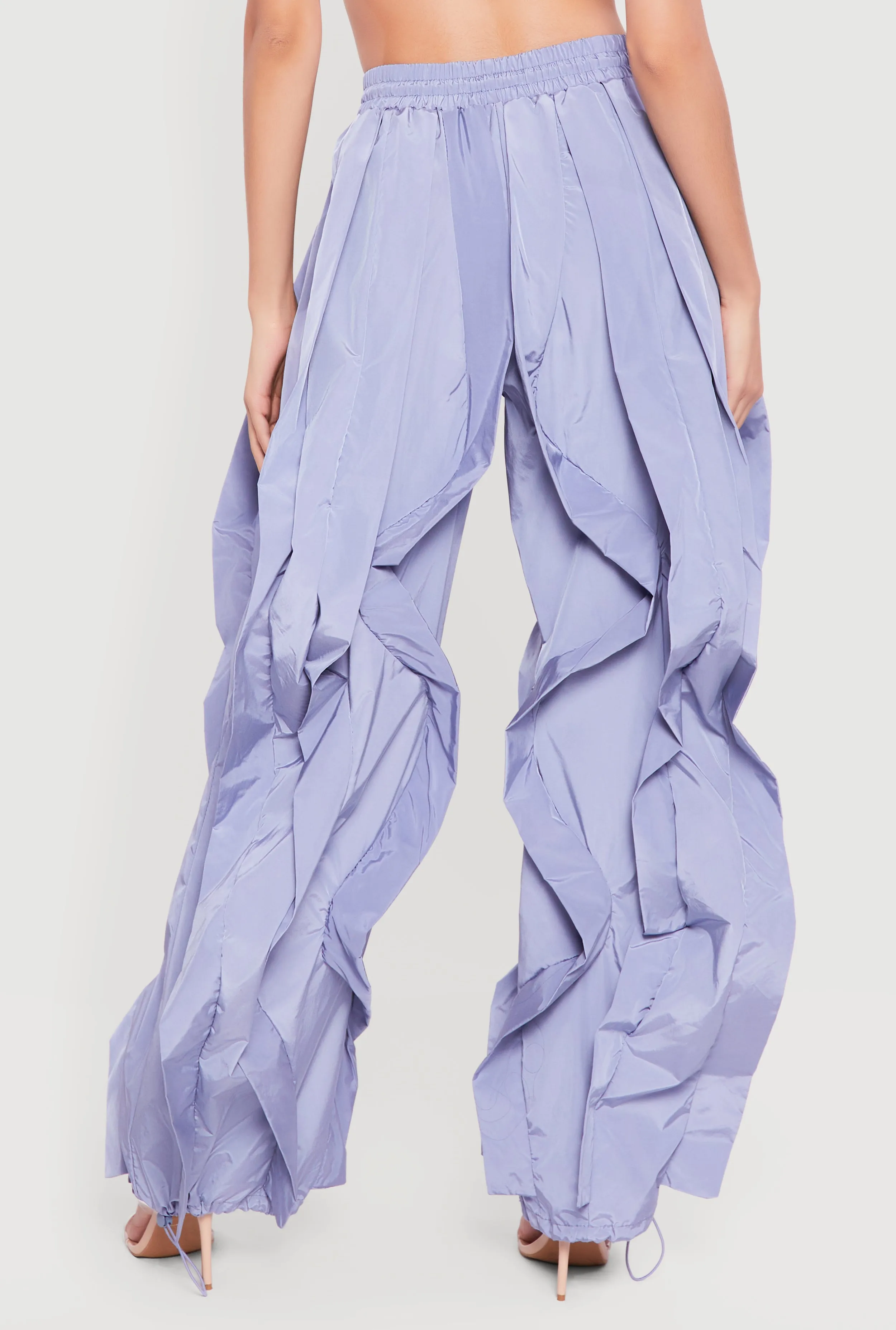 Drawstring Waist Ruffle Parachute Pants sold by Rainbow product image thumbnail 5