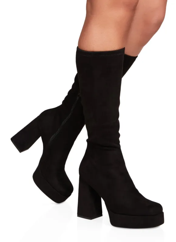 Ultra High Heel Platform Boots sold by Rainbow