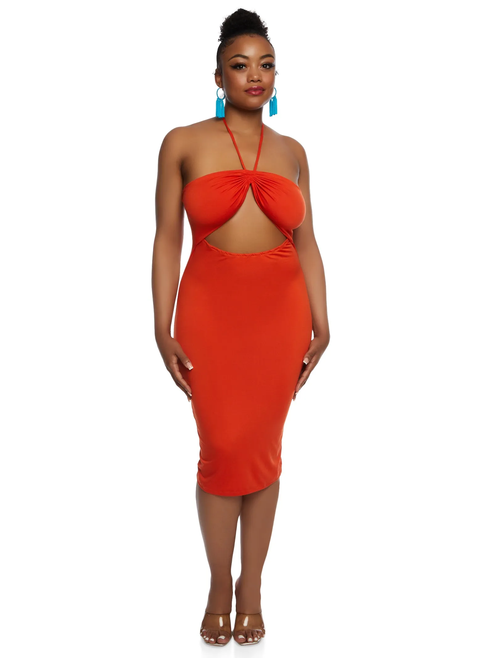 Plus Size Almost Famous Cut Out Halter Dress sold by Rainbow product image thumbnail 2