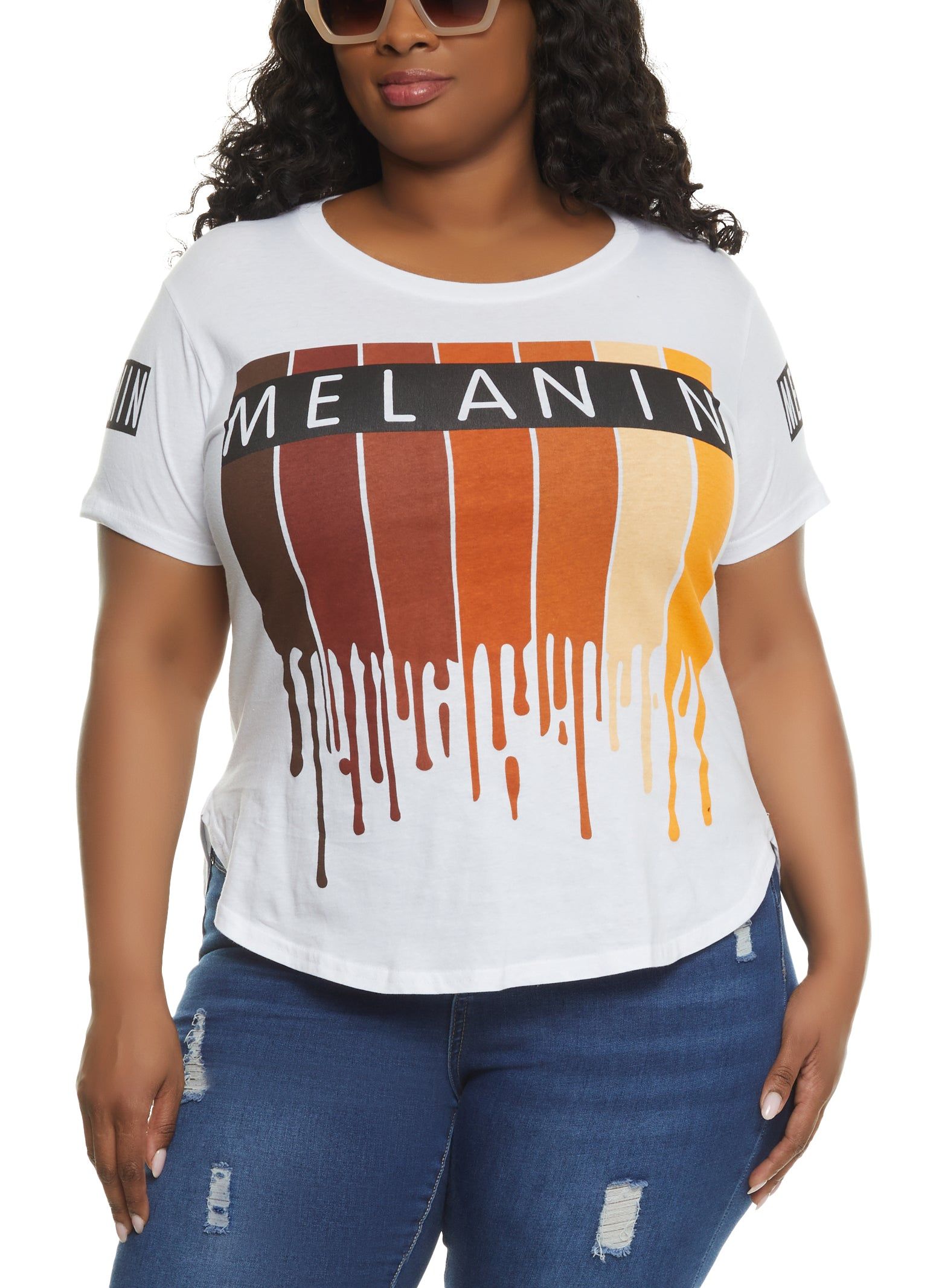 Plus Size Melanin Graphic T Shirt sold by Rainbow