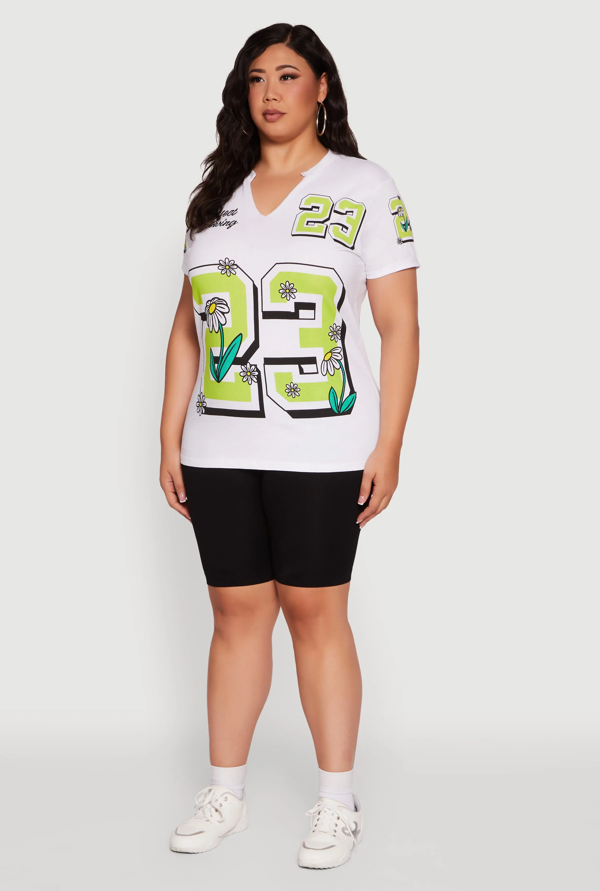 Plus Size Notch Neck Not Perfect Just Growing 23 Graphic Tee sold by Rainbow product image thumbnail 5