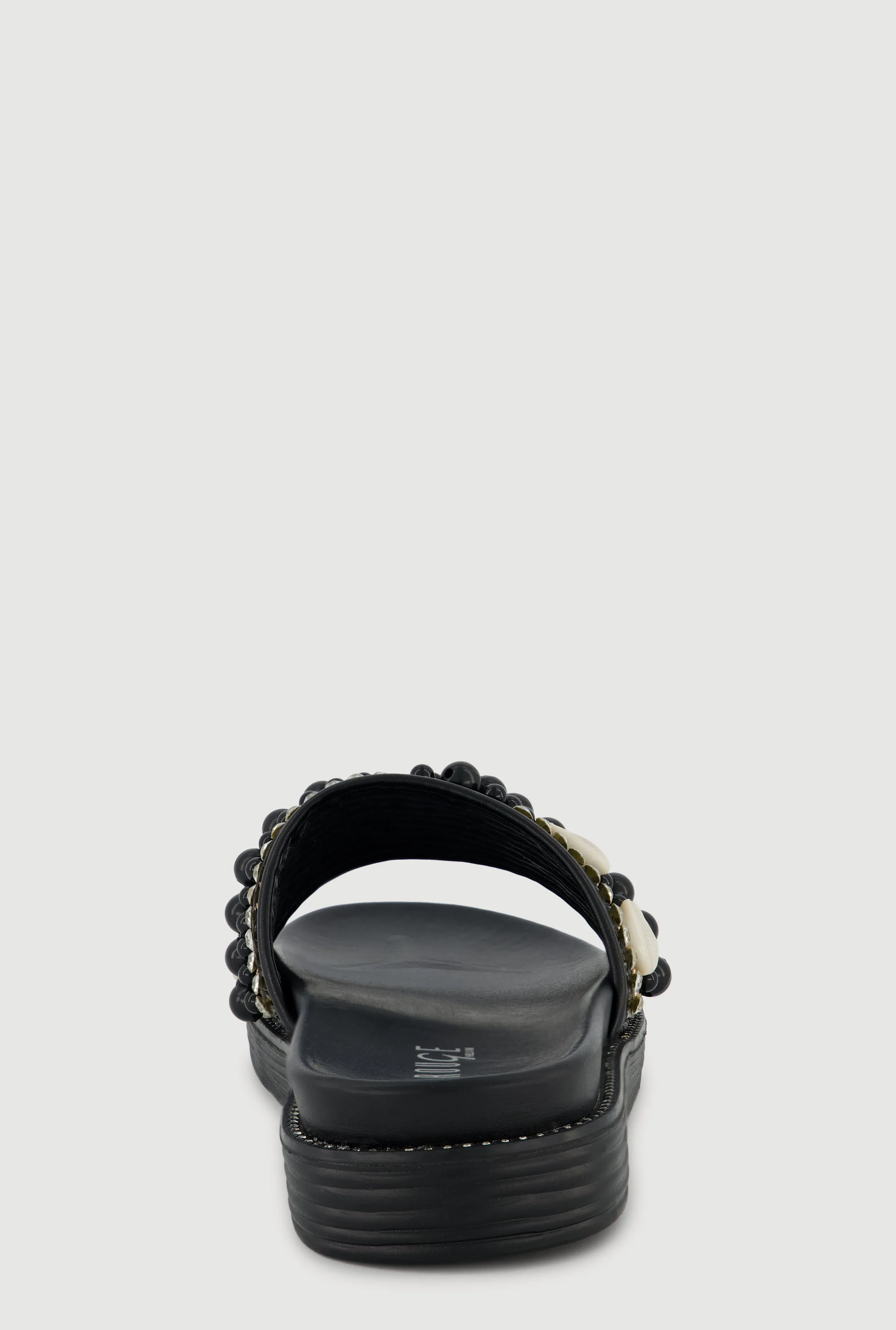 Rhinestone Faux Pearl Band Slide Sandals sold by Rainbow product image thumbnail 3