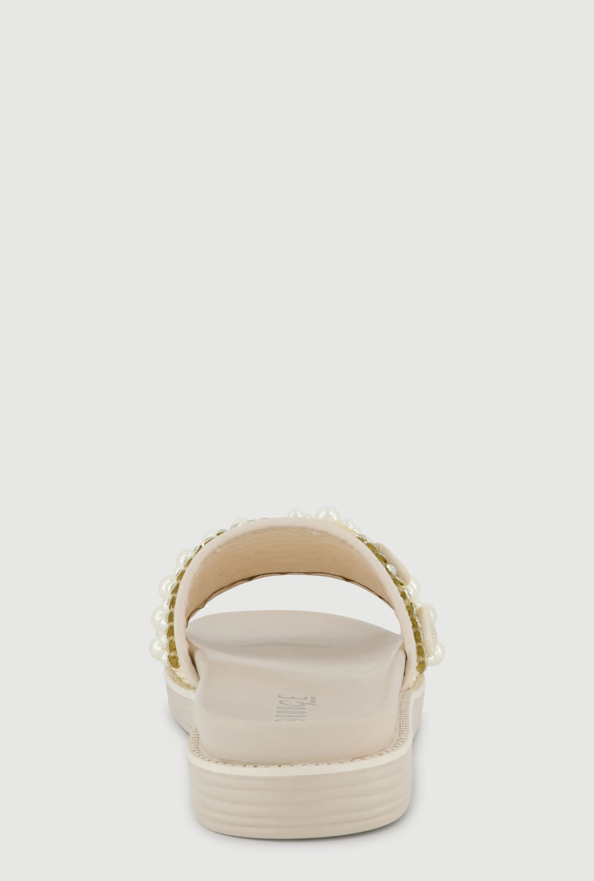 Rhinestone Faux Pearl Band Slide Sandals sold by Rainbow product image thumbnail 3