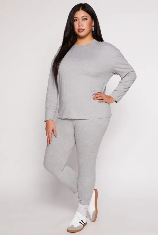 Plus Size Basic High Waisted Leggings sold by Rainbow