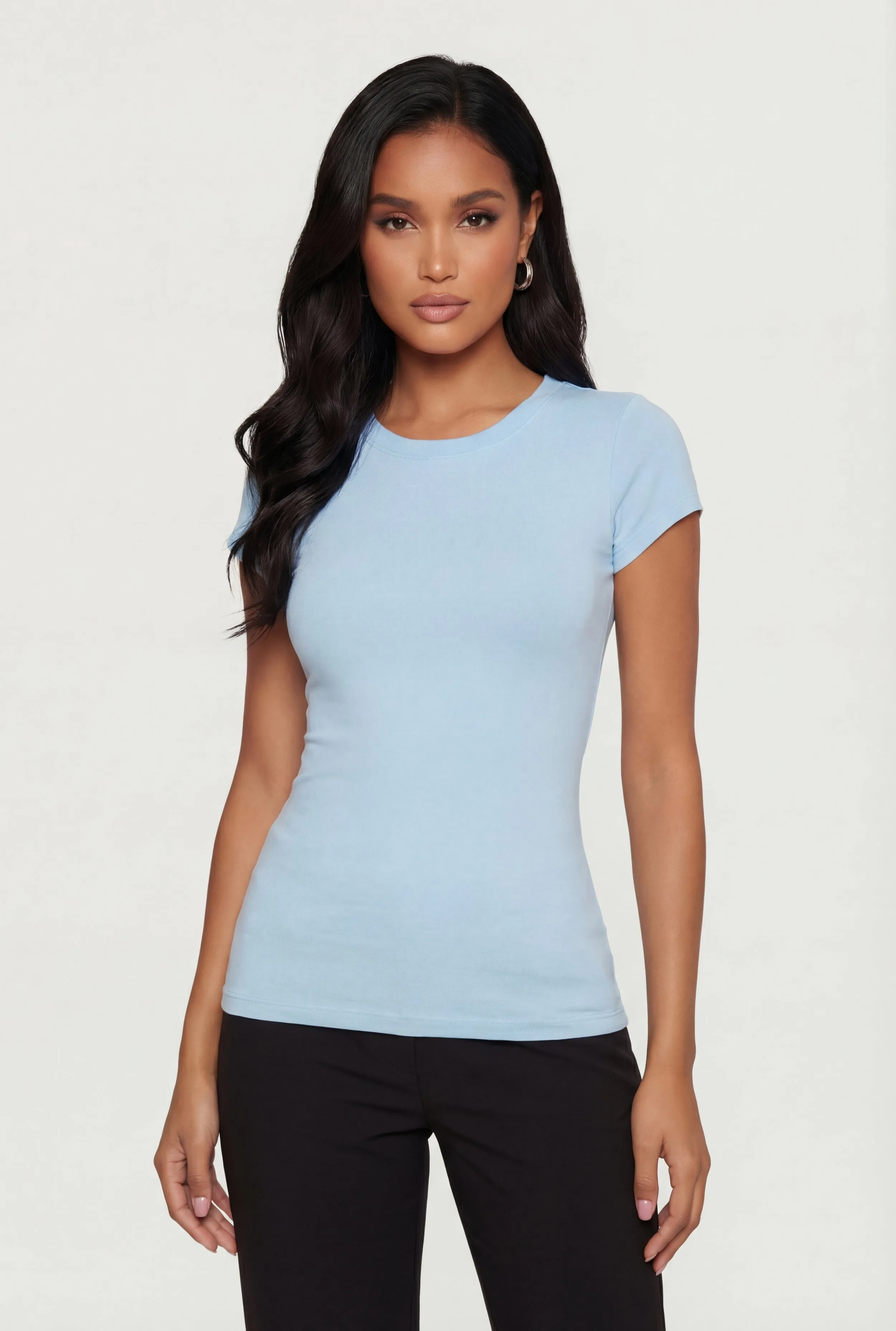 Basic Crew Neck Short Sleeve T-Shirt sold by Rainbow product image thumbnail 2