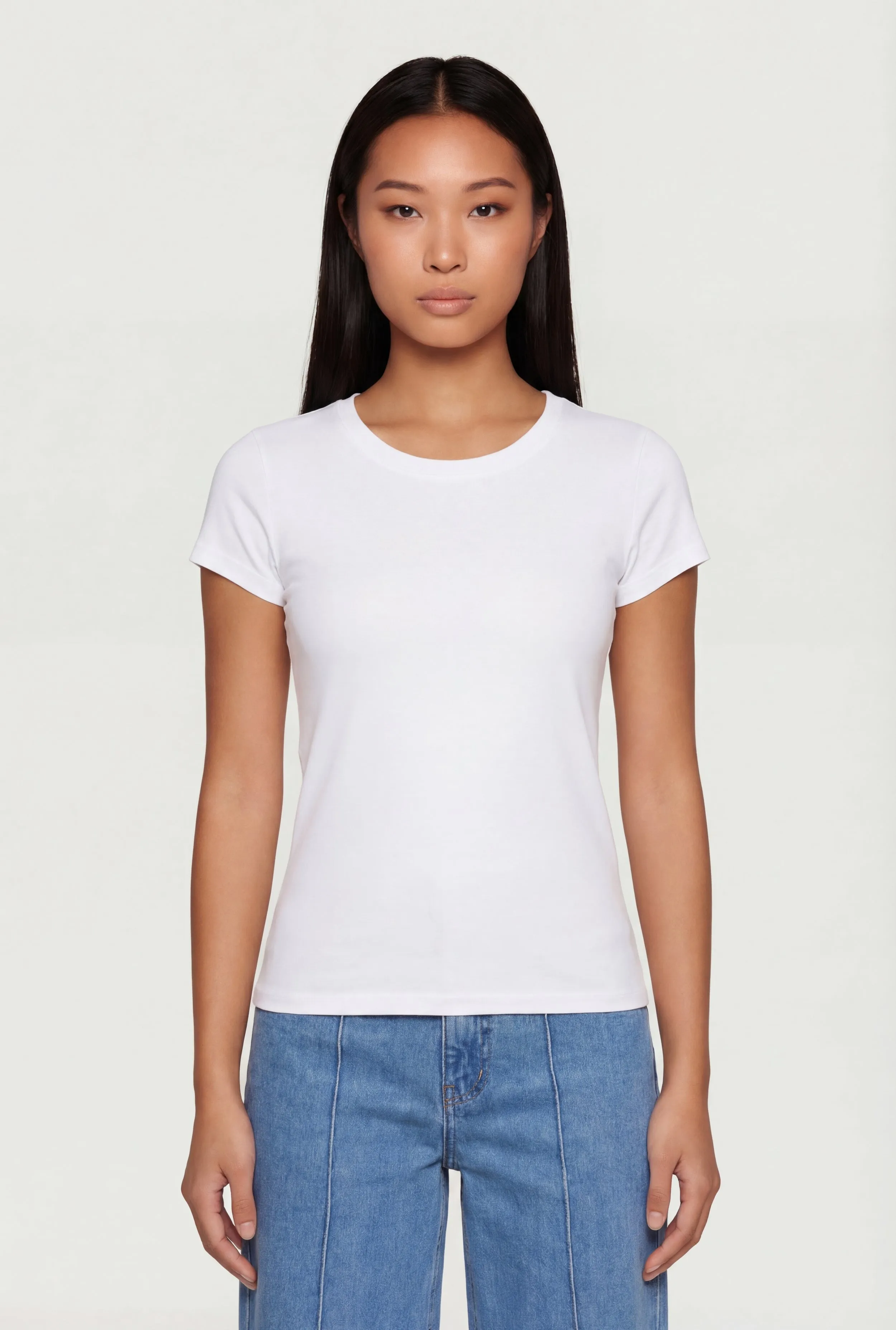 Basic Crew Neck Short Sleeve T-Shirt sold by Rainbow product image thumbnail 2