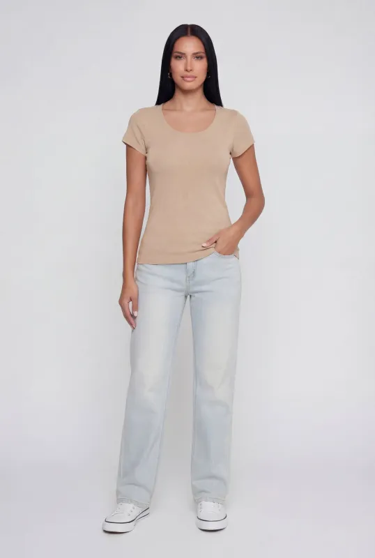 Basic Crew Neck Short Sleeve T-Shirt sold by Rainbow