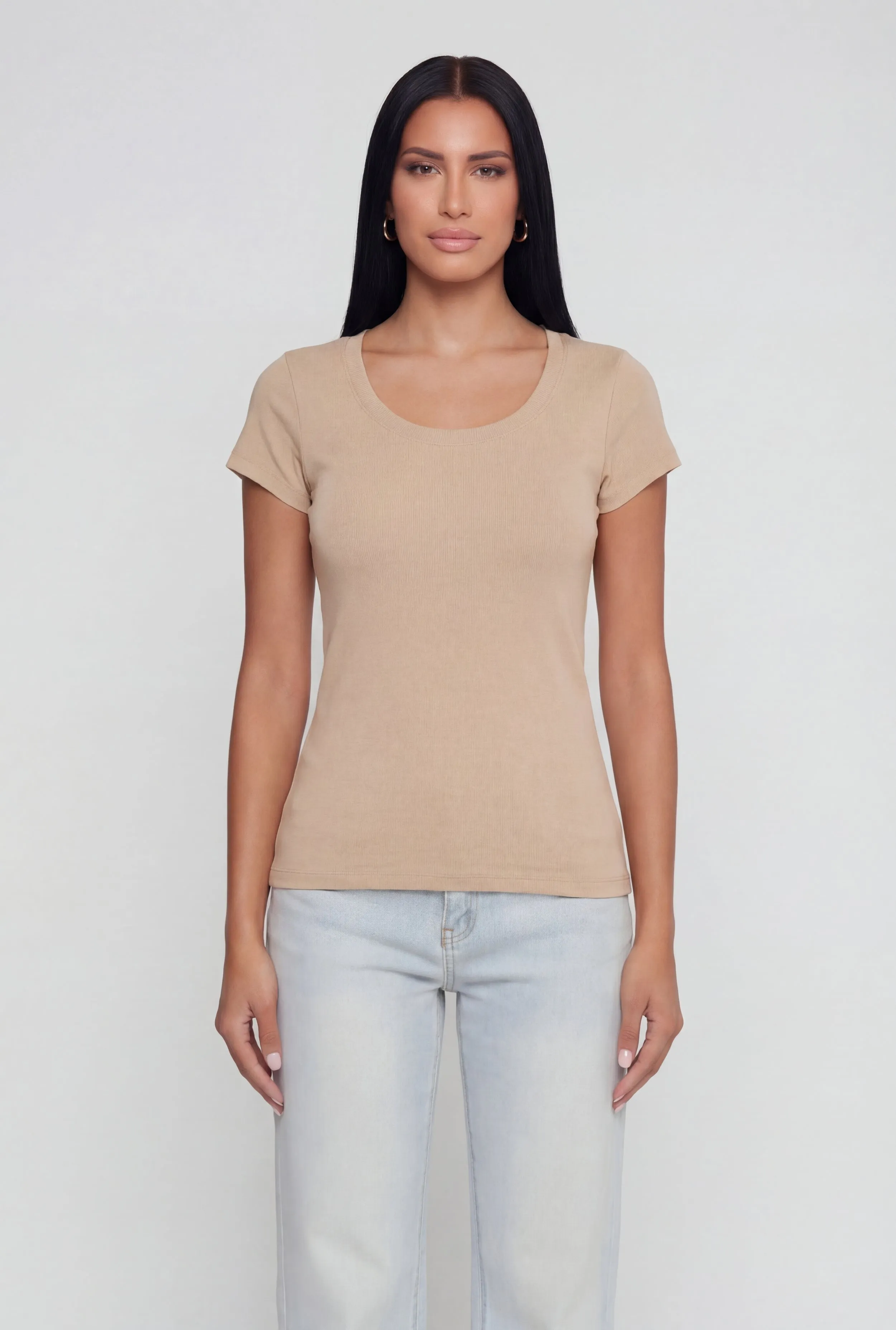 Basic Crew Neck Short Sleeve T-Shirt sold by Rainbow product image thumbnail 2