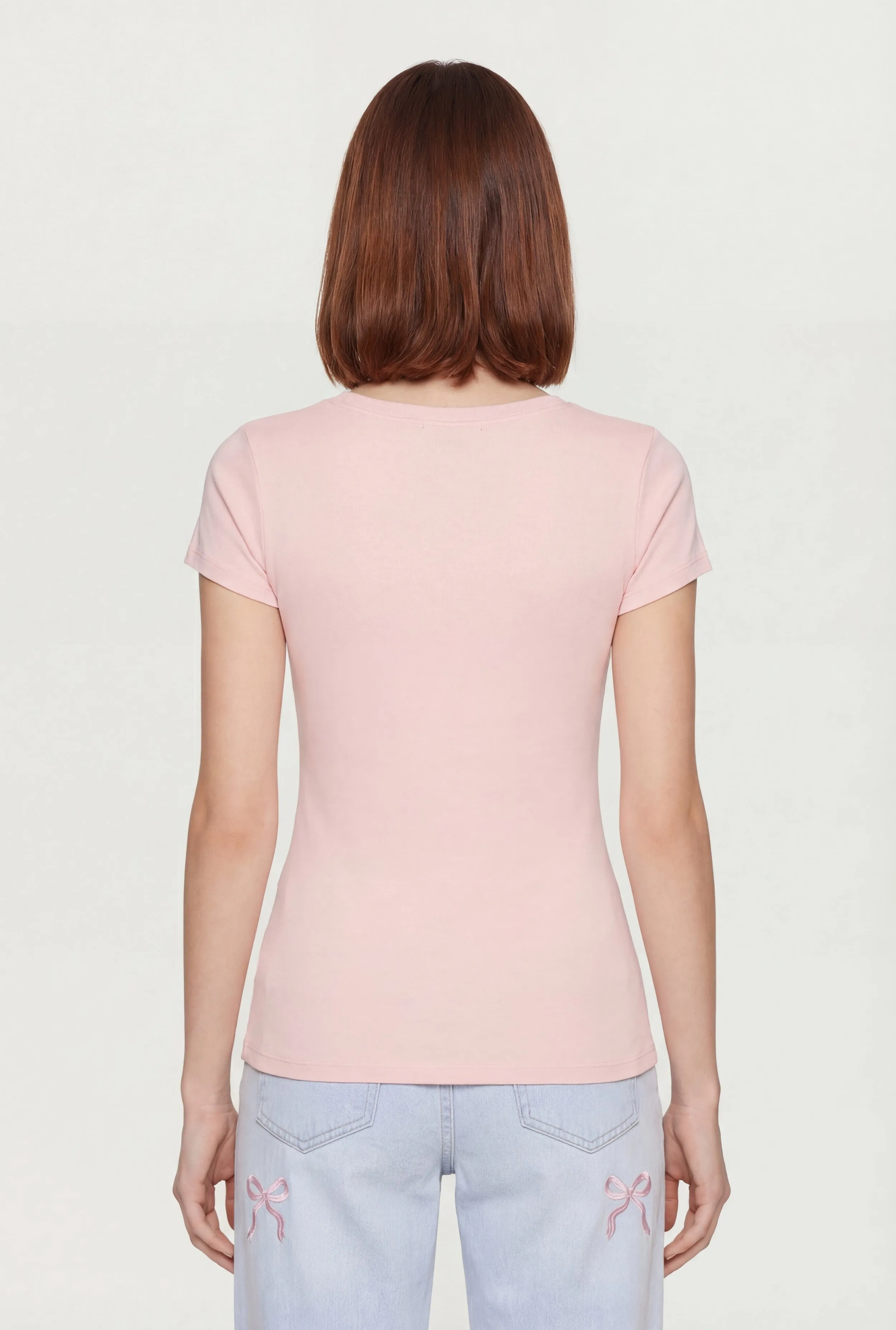 Basic Crew Neck Short Sleeve T-Shirt sold by Rainbow product image thumbnail 5