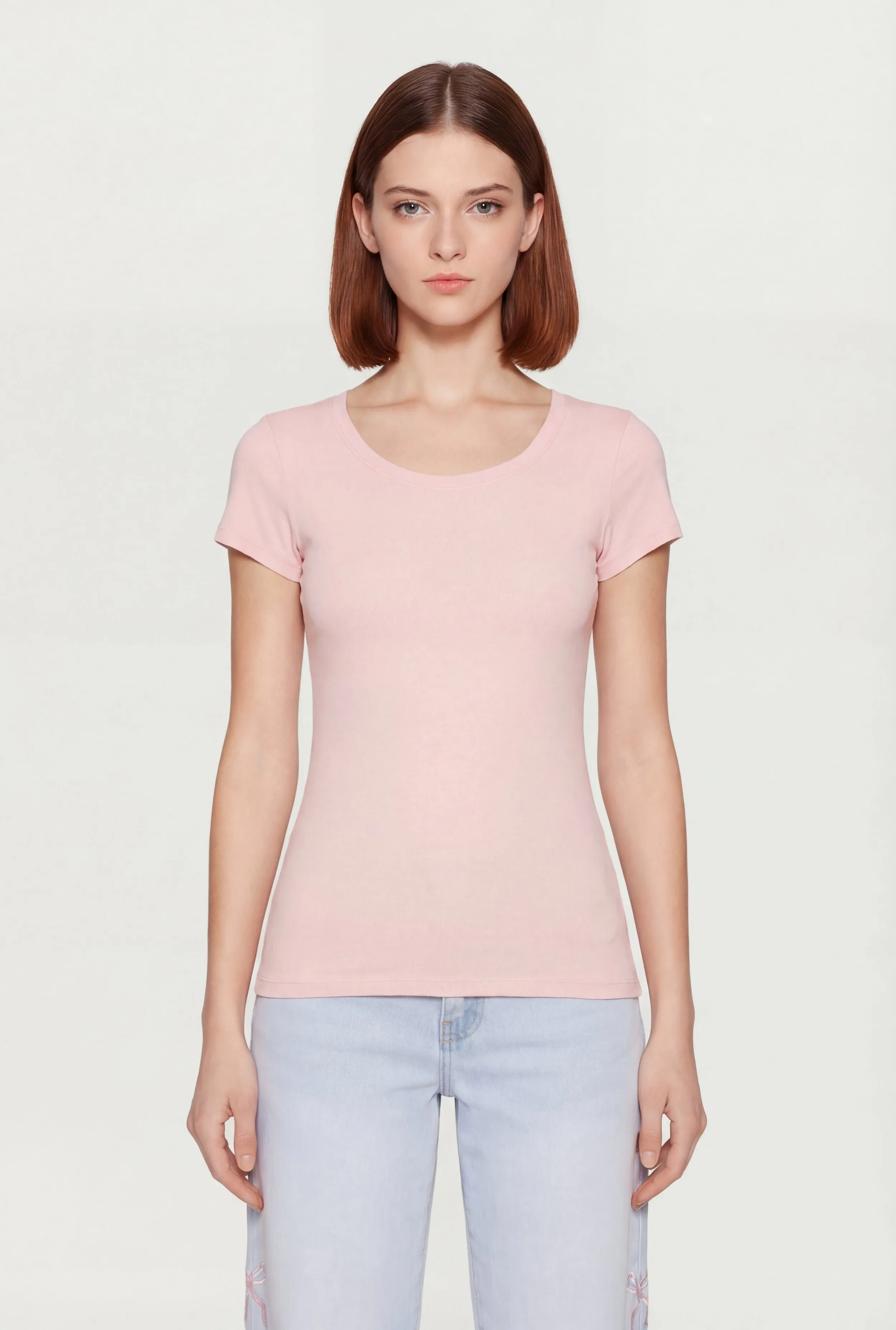 Basic Crew Neck Short Sleeve T-Shirt sold by Rainbow product image thumbnail 2