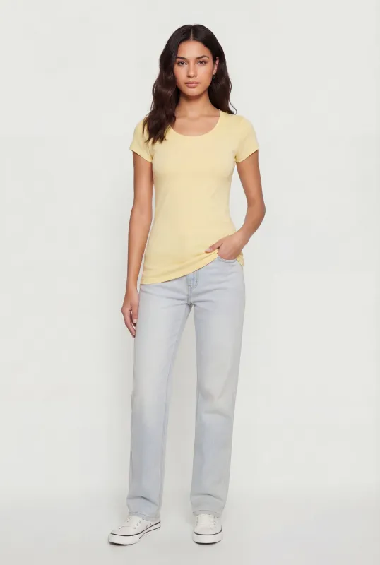 Basic Crew Neck Short Sleeve T-Shirt sold by Rainbow