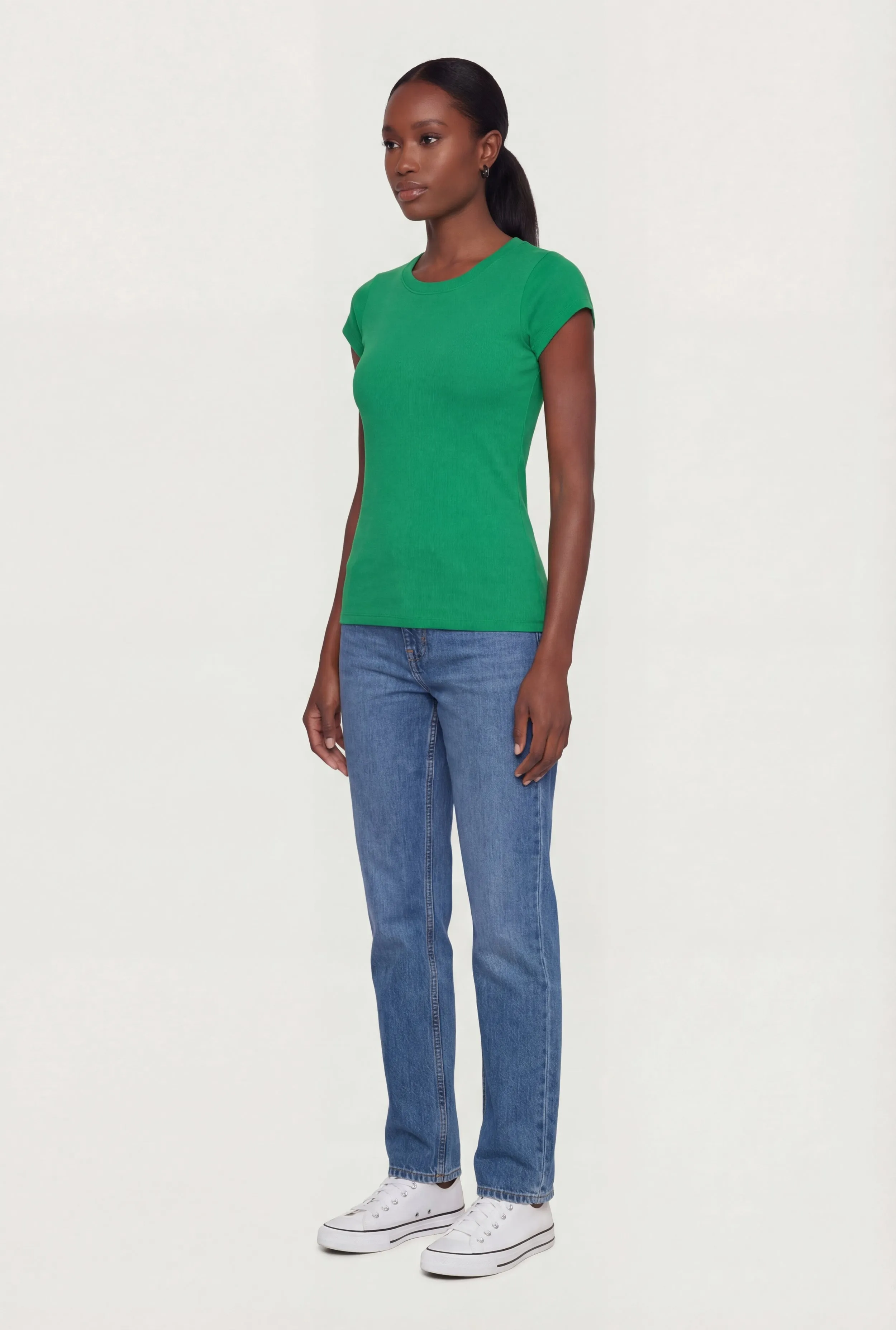 Basic Crew Neck Short Sleeve T-Shirt sold by Rainbow product image thumbnail 3