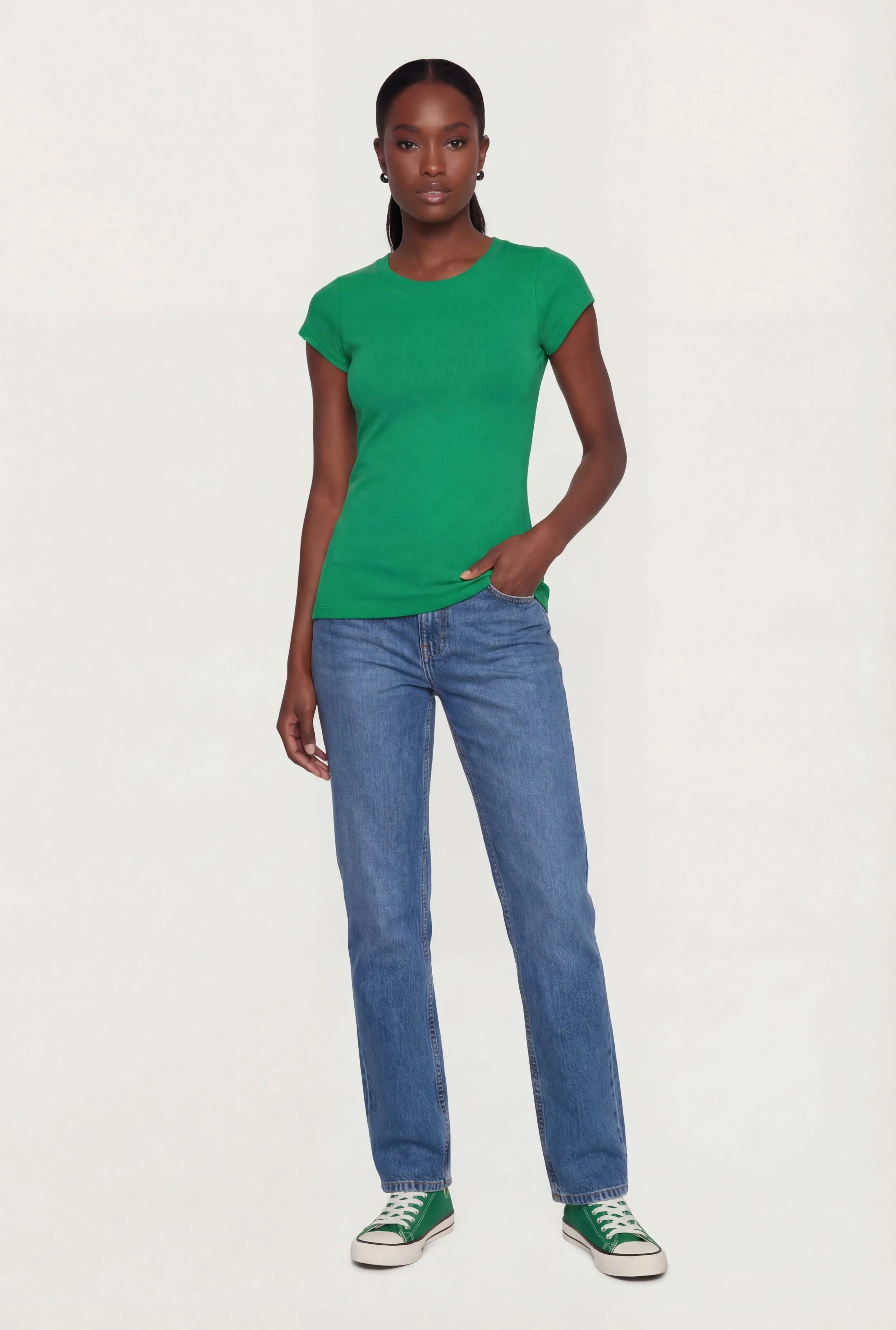 Basic Crew Neck Short Sleeve T-Shirt sold by Rainbow