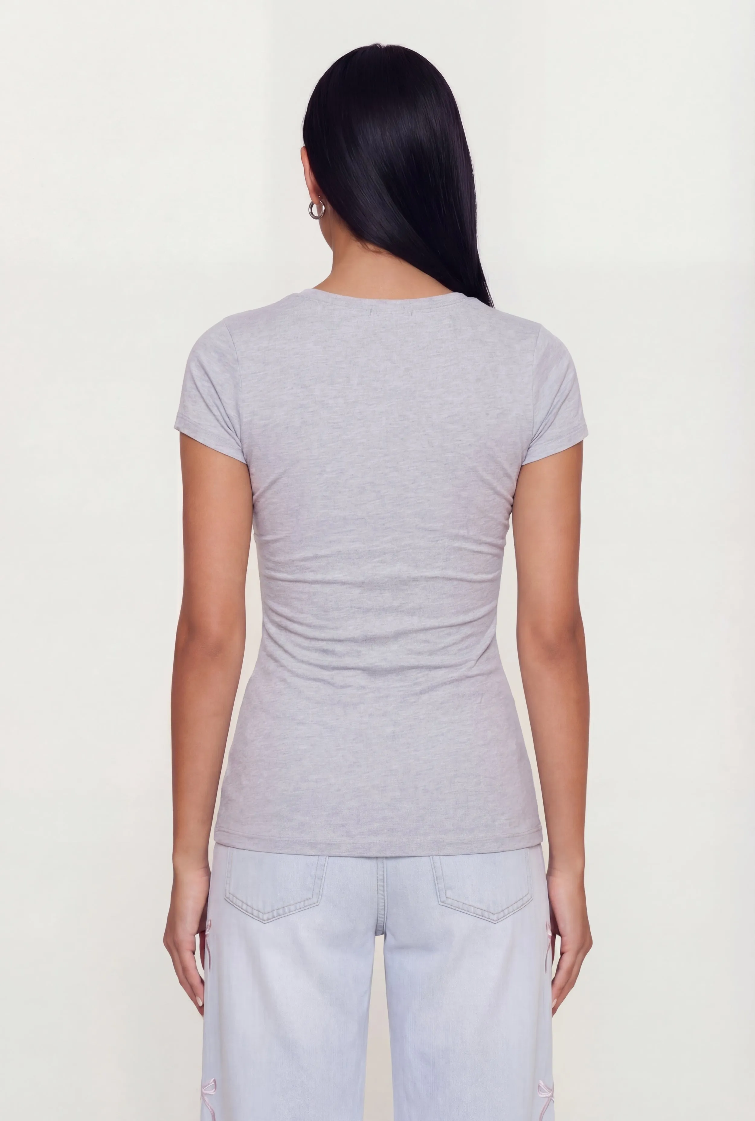 Basic Crew Neck Short Sleeve T-Shirt sold by Rainbow product image thumbnail 5