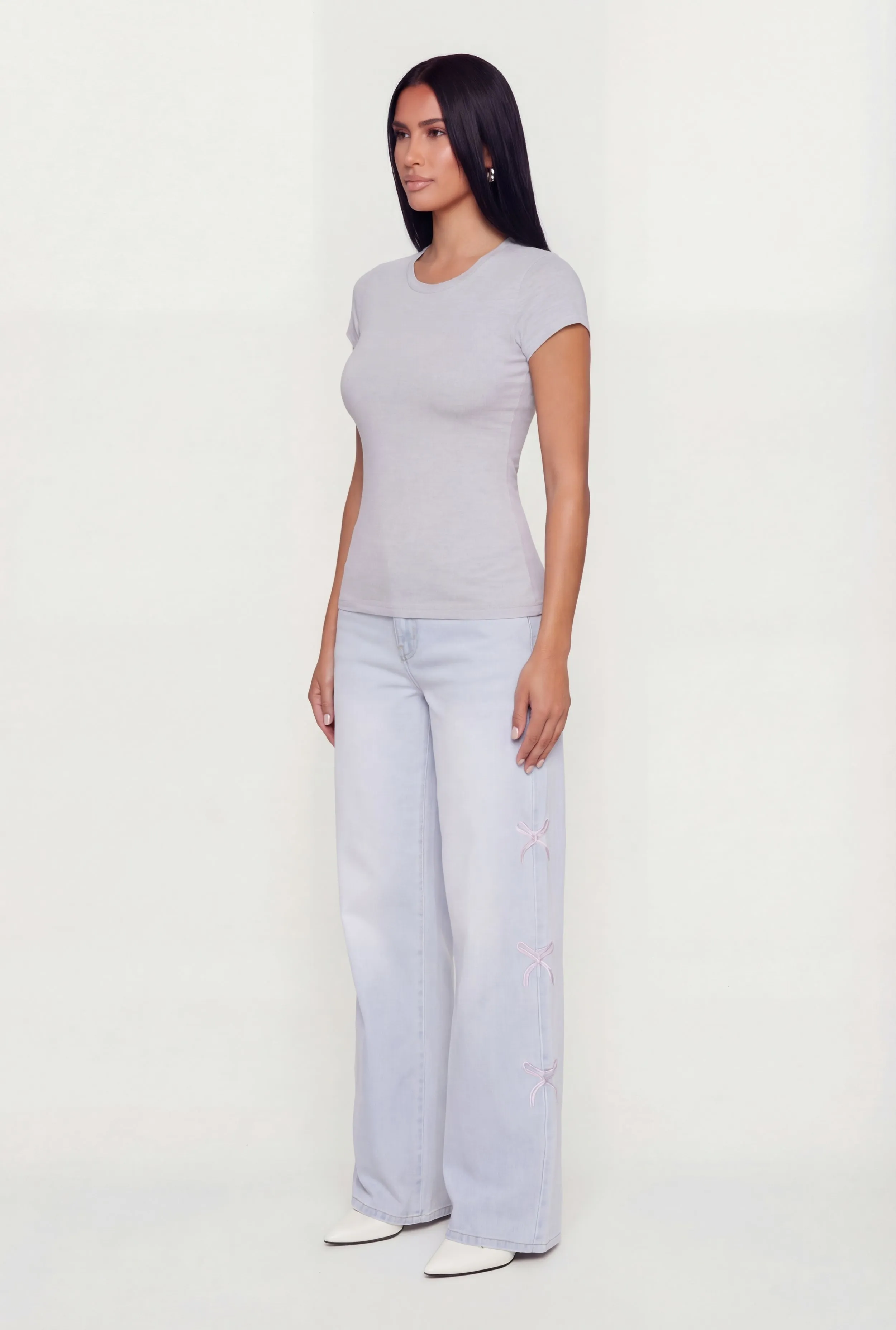 Basic Crew Neck Short Sleeve T-Shirt sold by Rainbow product image thumbnail 3