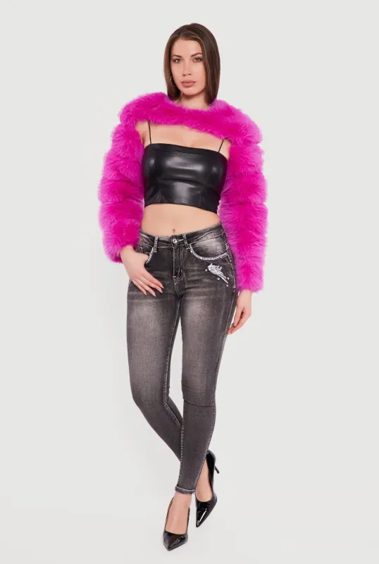 Faux Fur Bolero Jacket sold by Rainbow