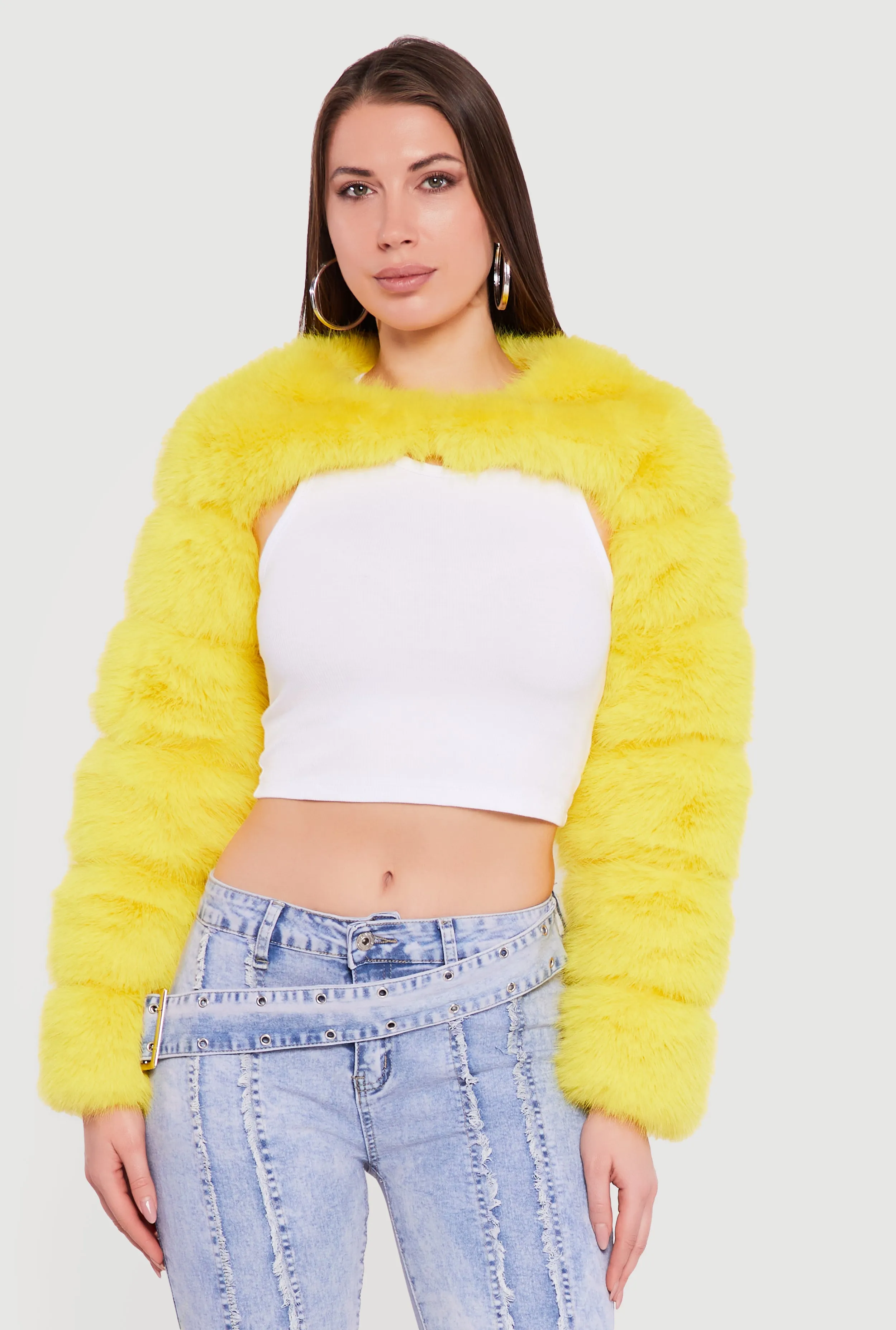 Faux Fur Bolero Jacket sold by Rainbow product image thumbnail 2