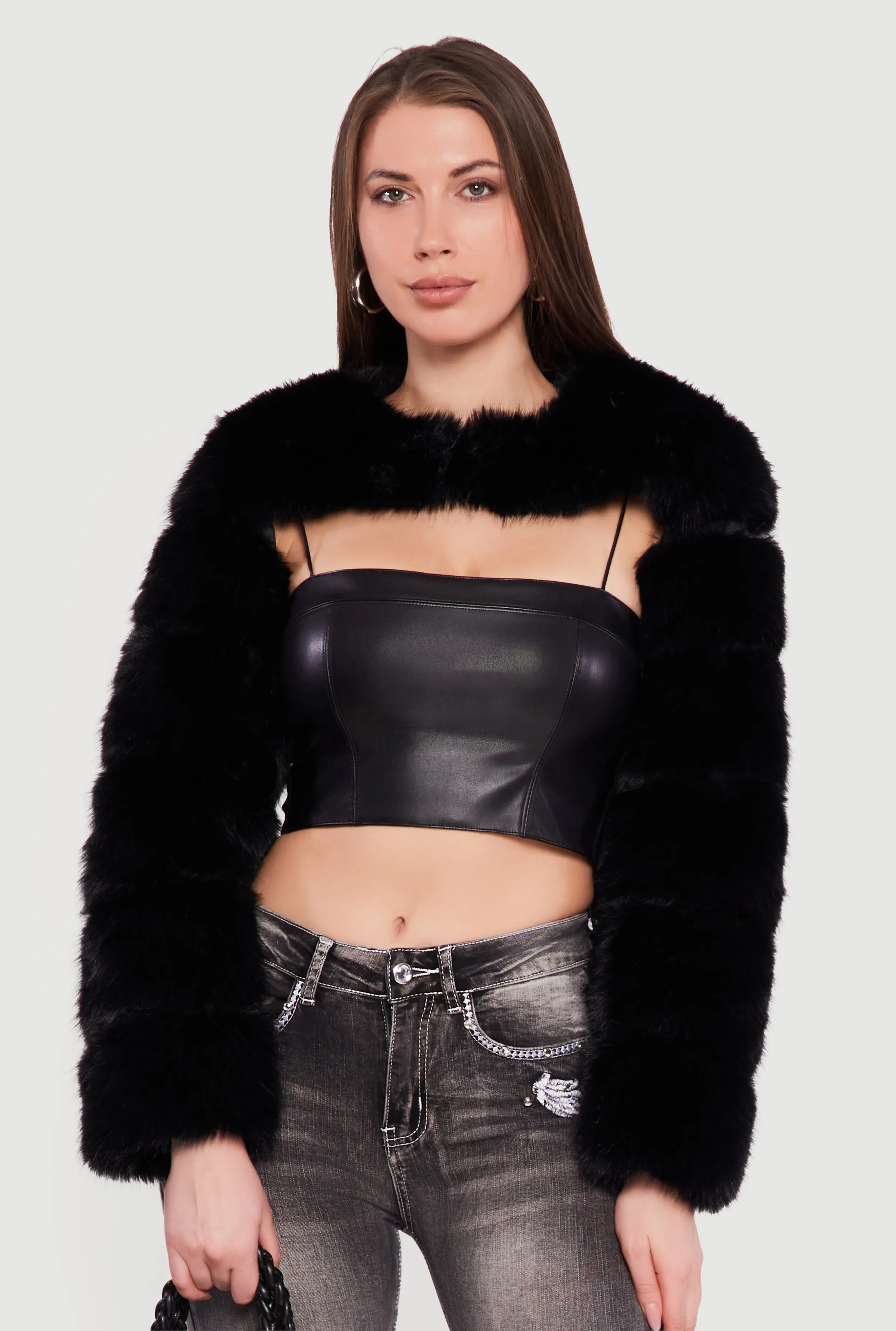 Faux Fur Bolero Jacket sold by Rainbow product image thumbnail 2