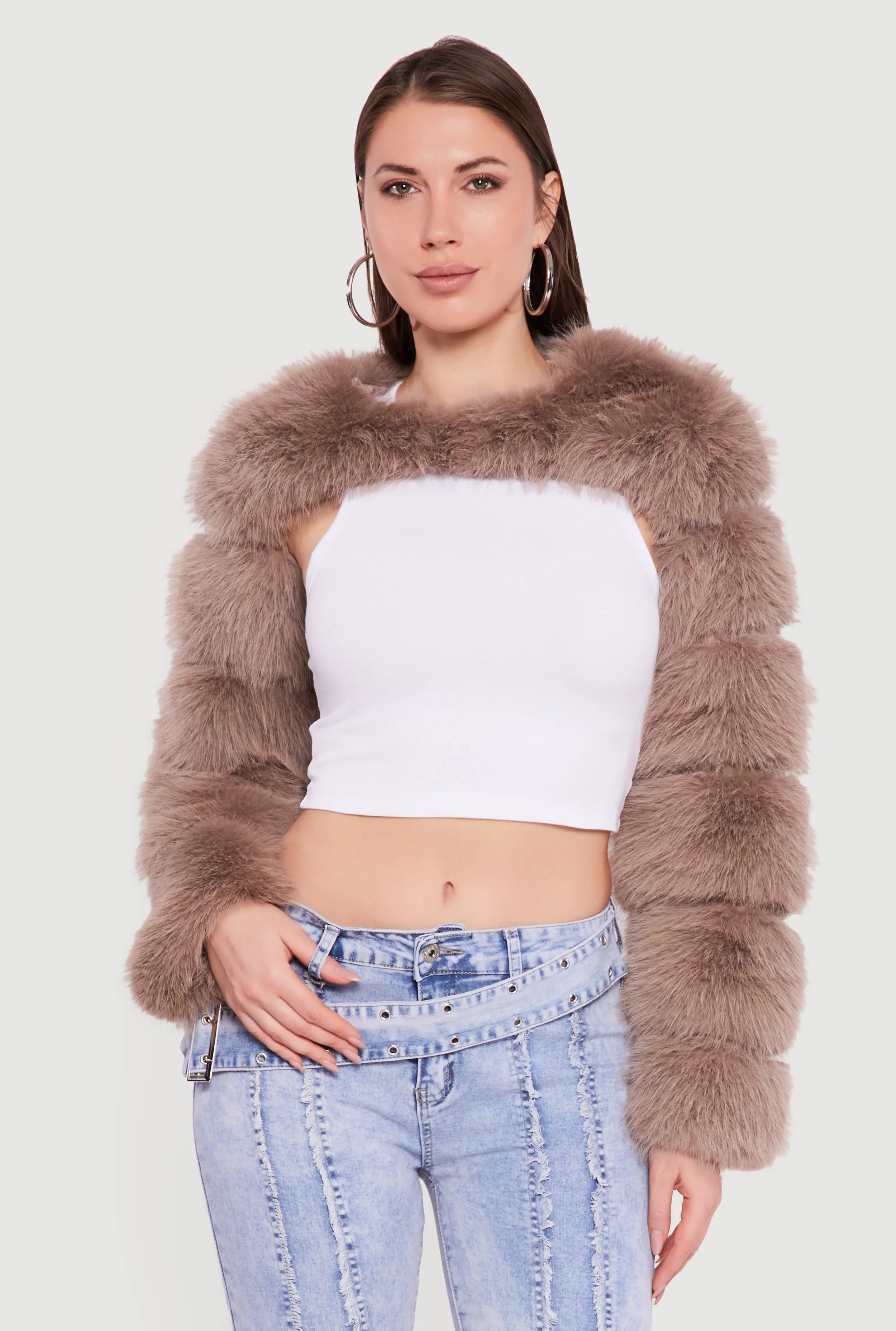 Faux Fur Bolero Jacket sold by Rainbow product image thumbnail 2