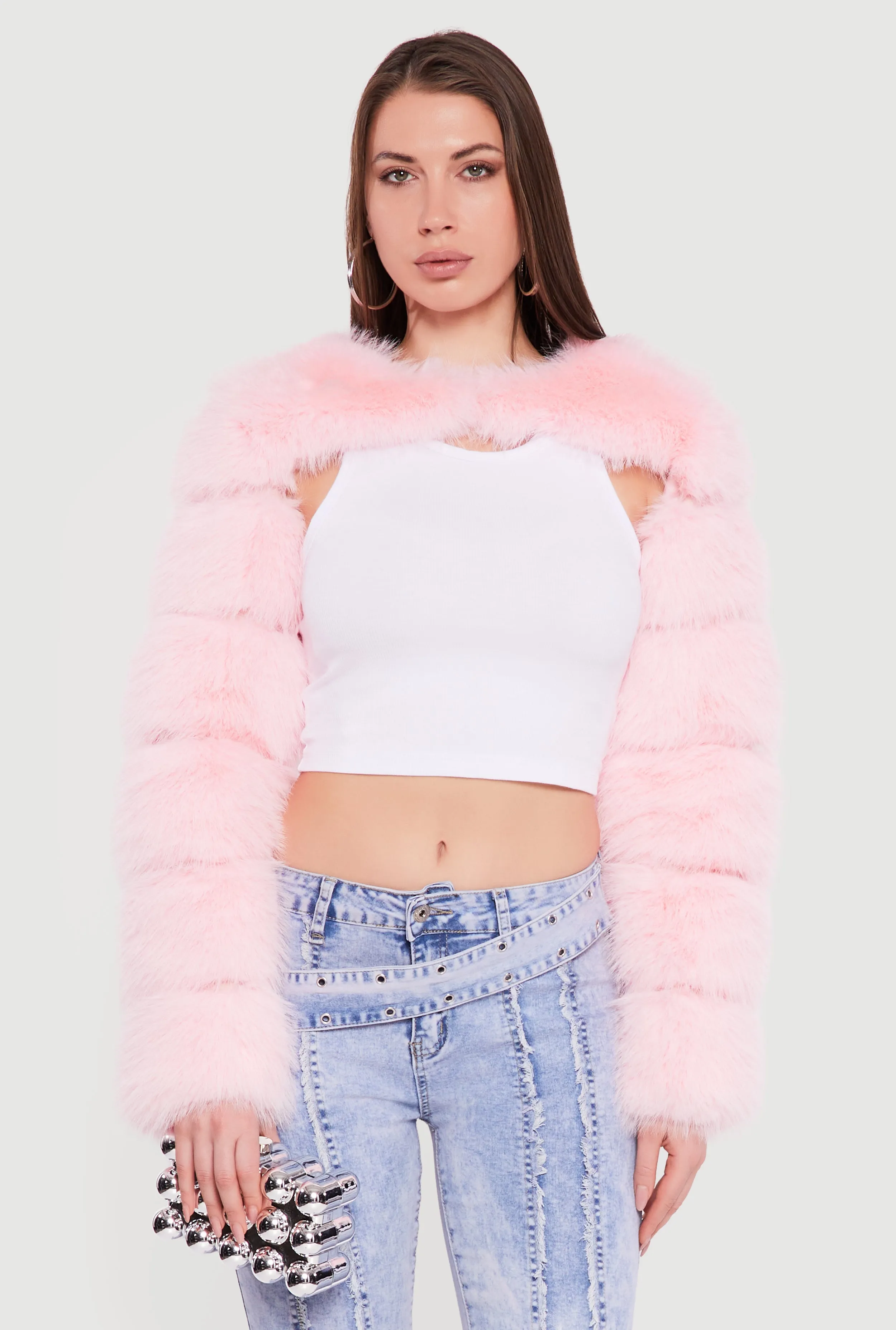 Faux Fur Bolero Jacket sold by Rainbow product image thumbnail 2
