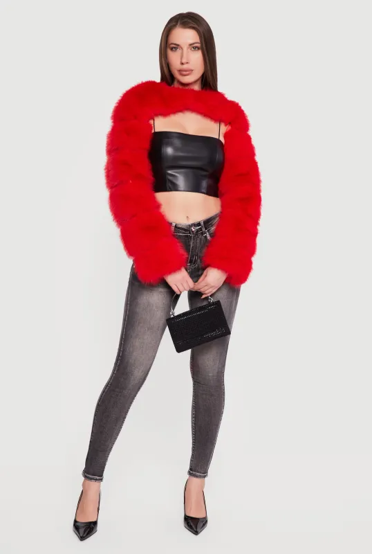 Faux Fur Bolero Jacket sold by Rainbow