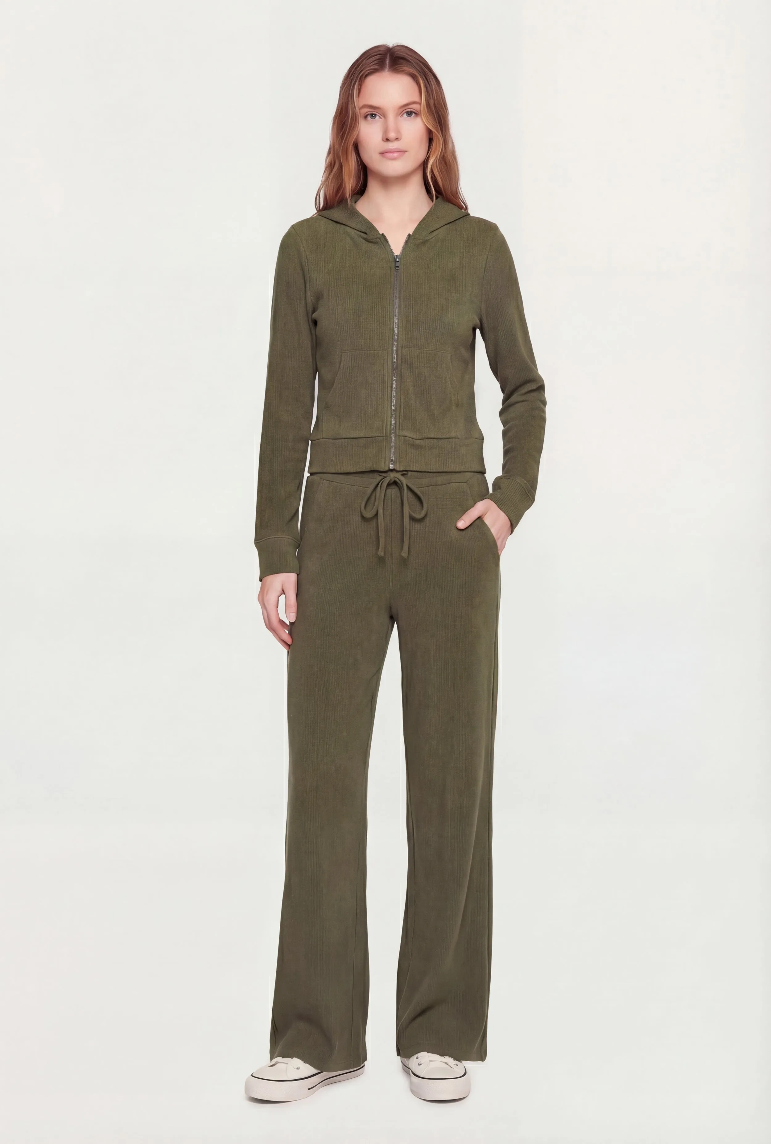 Waffle Knit Drawstring Waist Pants sold by Rainbow