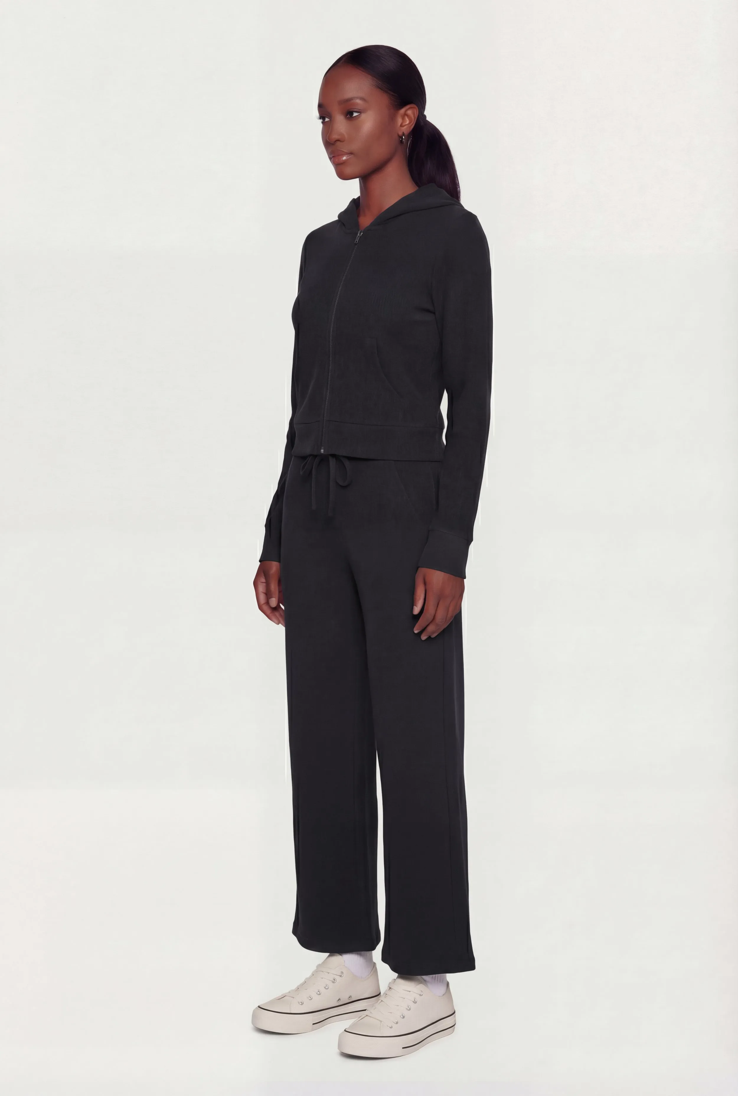 Long Sleeve Zip Front Hooded Sweatshirt sold by Rainbow product image thumbnail 3