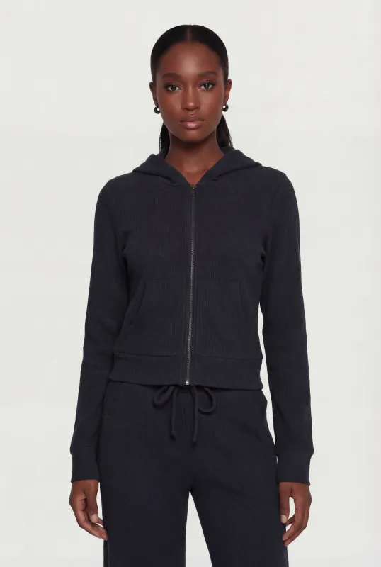 Long Sleeve Zip Front Hooded Sweatshirt sold by Rainbow